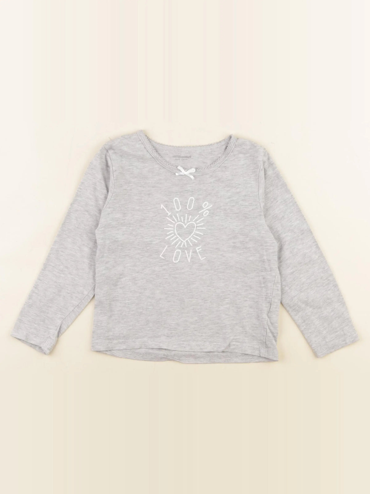 Vertbaudet - maillot de corps gris - 6 ans