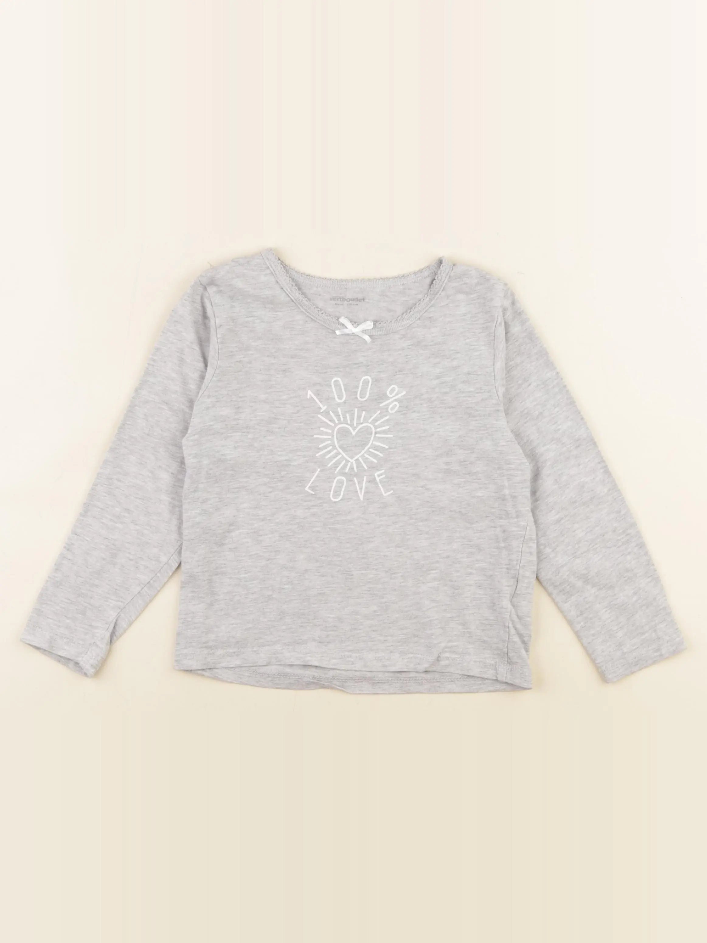 Vertbaudet - maillot de corps gris - 6 ans