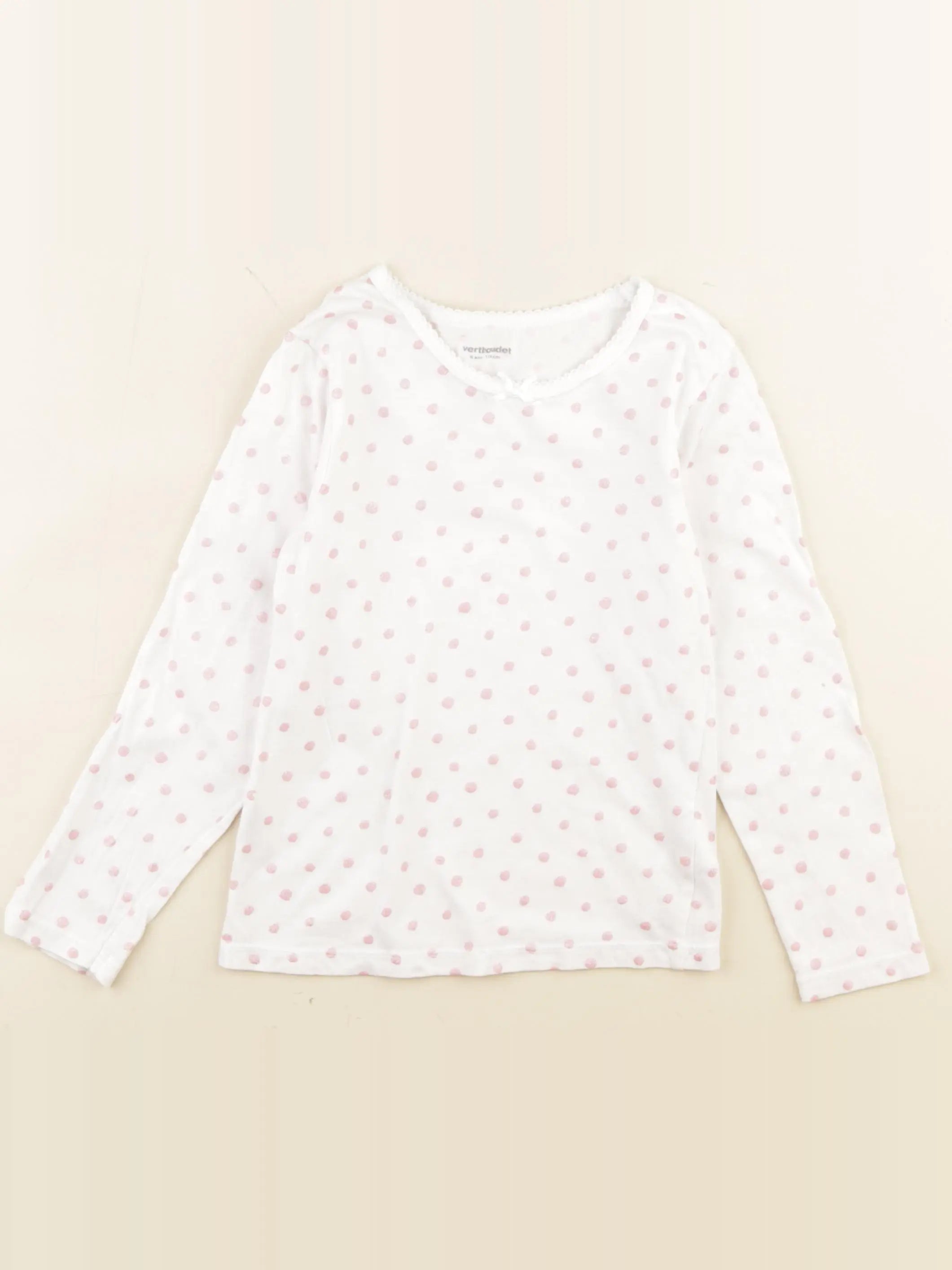 Vertbaudet - maillot de corps blanc, rose - 6 ans