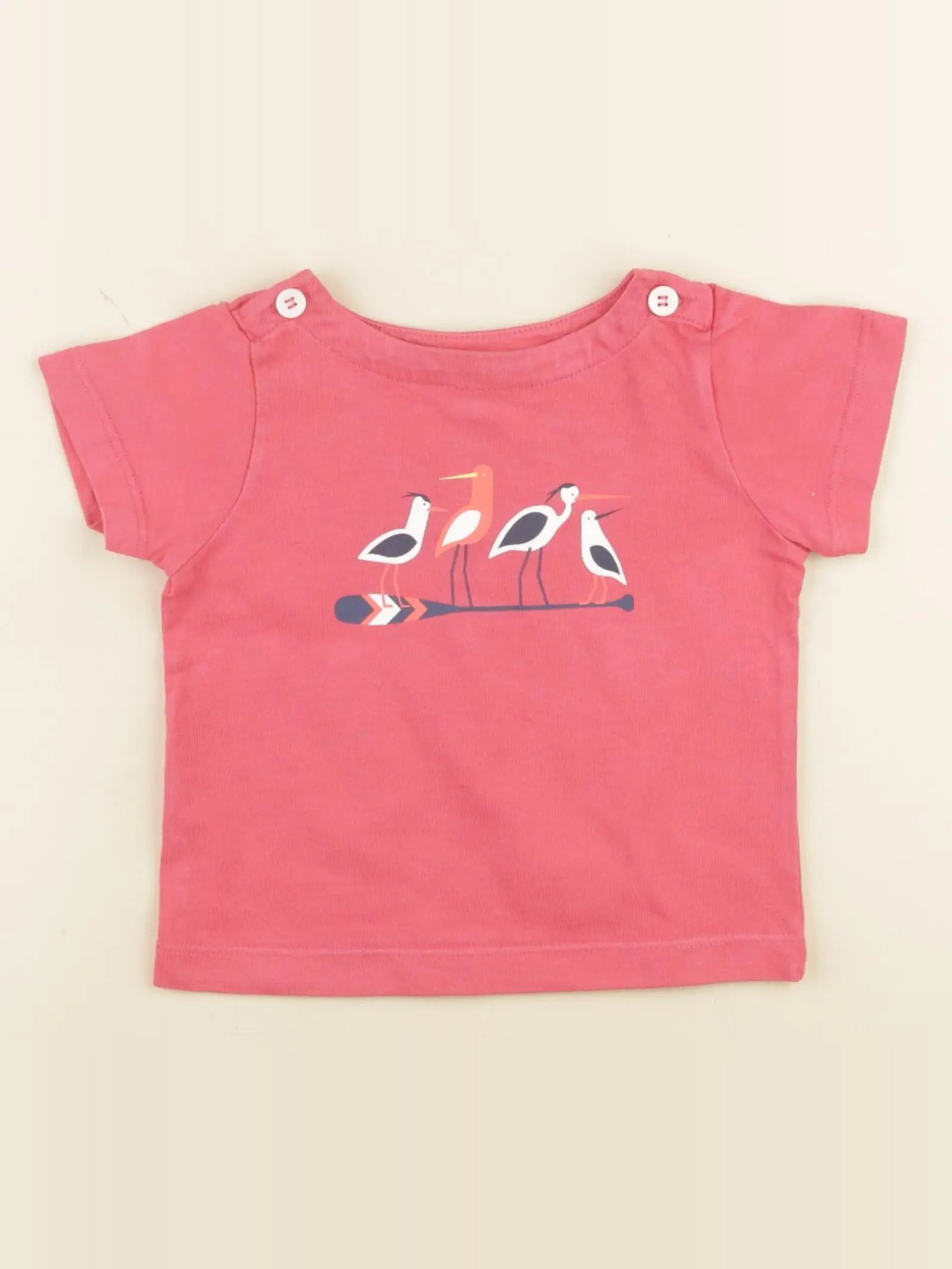 Jacadi - tee-shirt rose - 12 mois