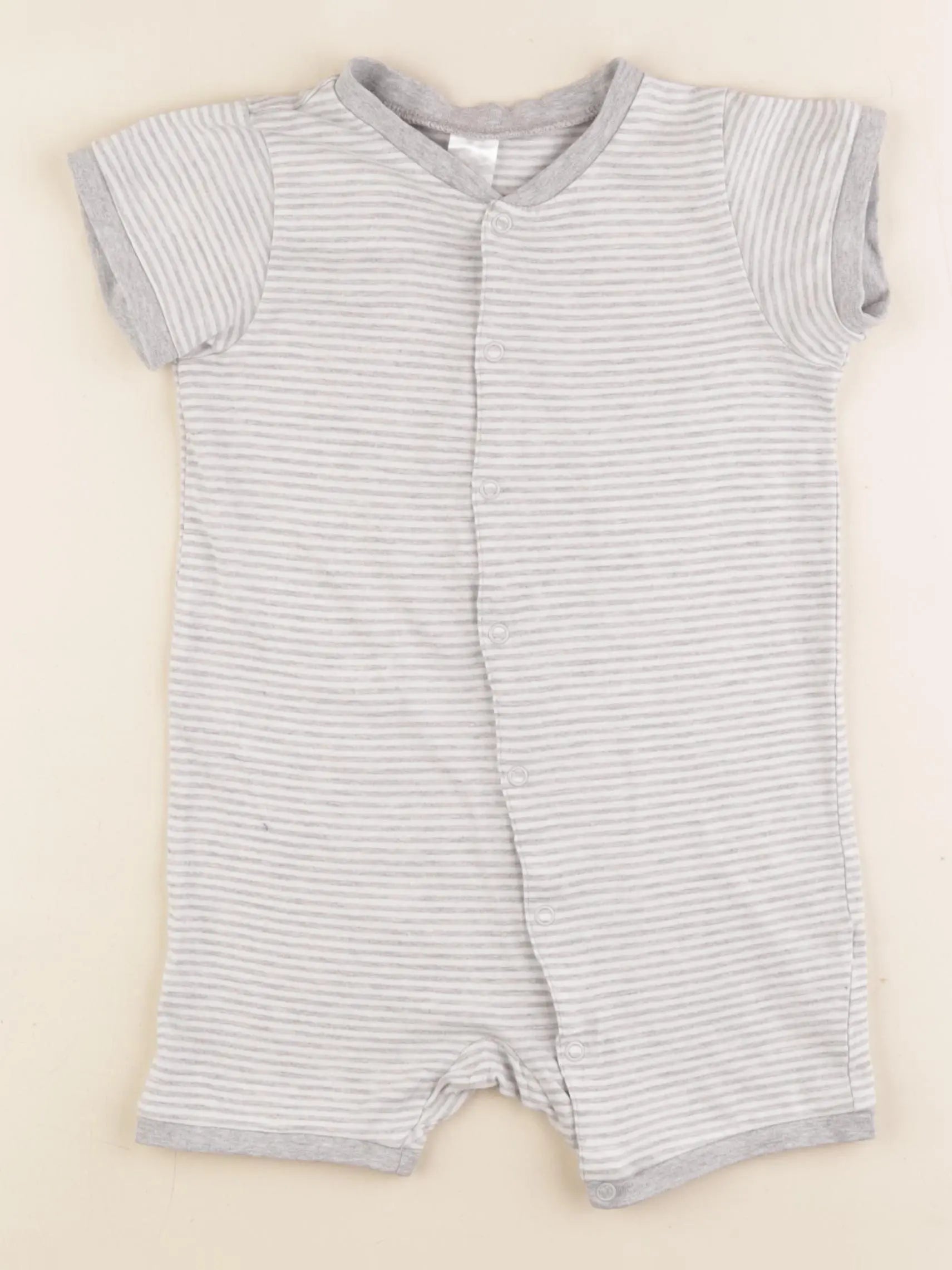H&M - pyjama coton gris - 12/18 mois