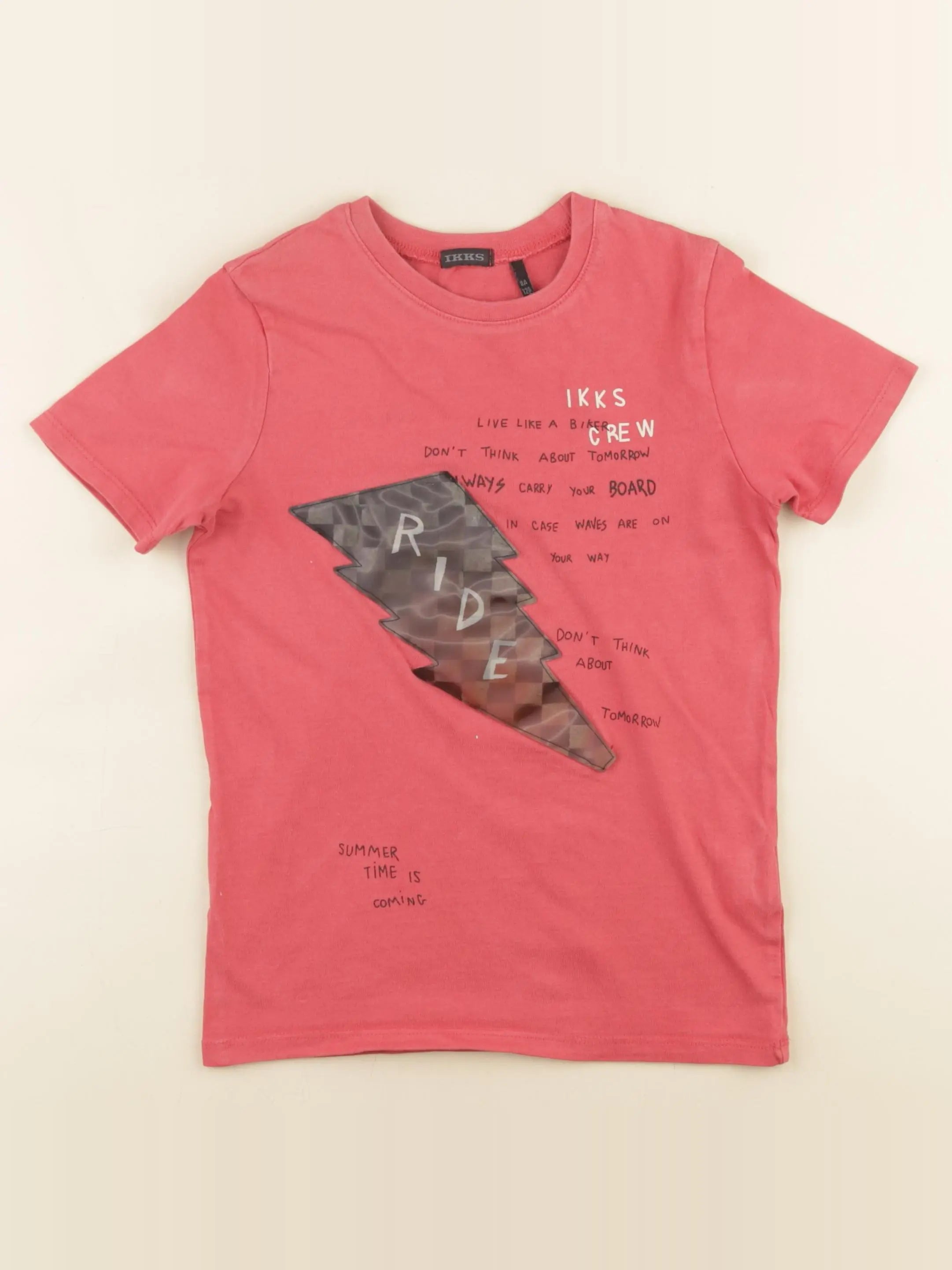 IKKS - tee-shirt rouge - 8 ans