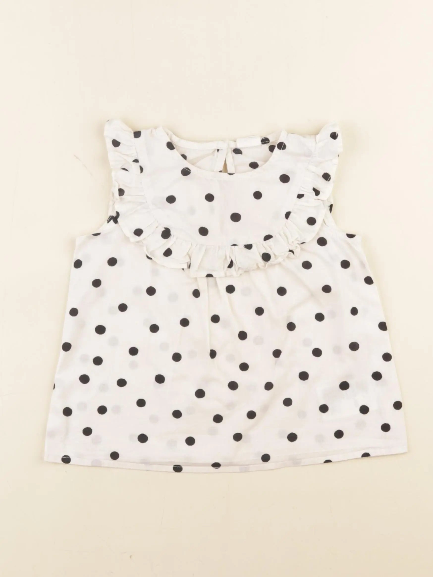 H&M - blouse blanc, noir - 12/18 mois