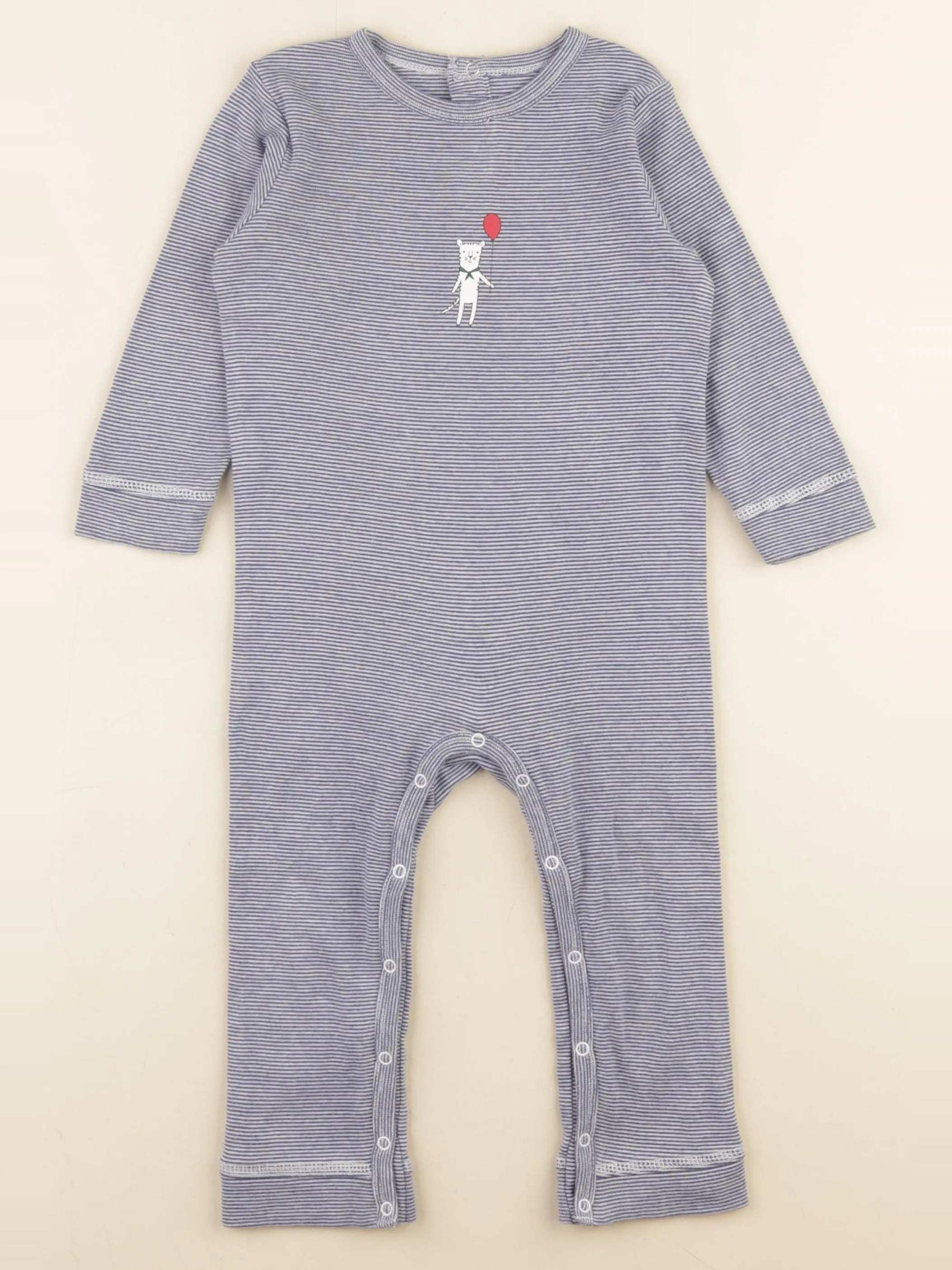 Boutchou - pyjama coton bleu - 24 mois