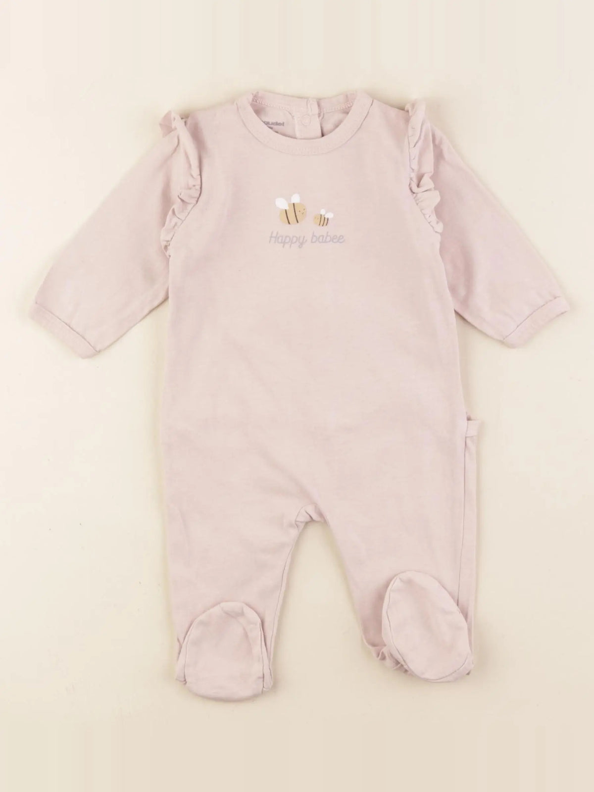 Vertbaudet - pyjama coton rose - 3 mois