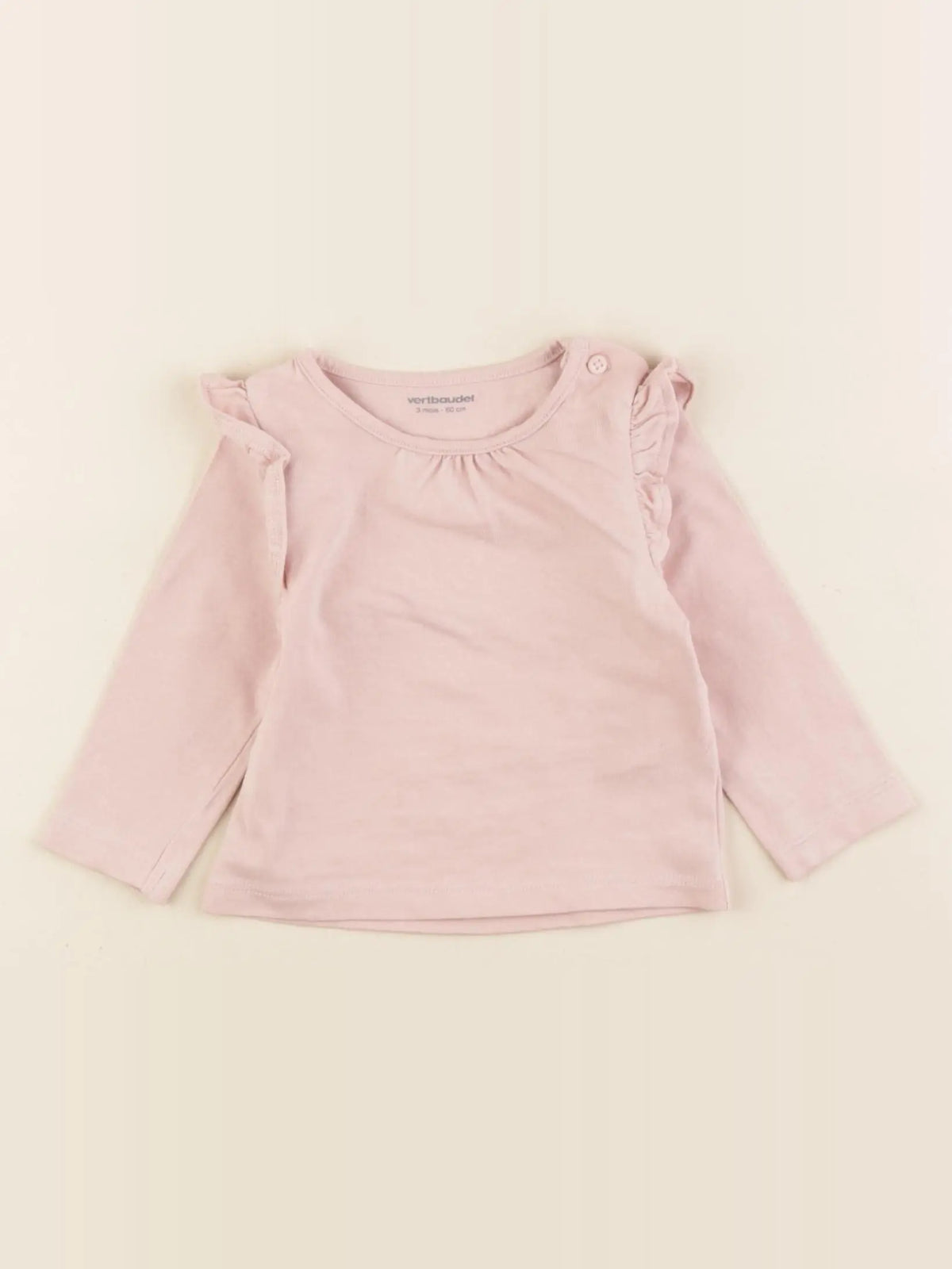 Vertbaudet - tee-shirt rose - 3 mois
