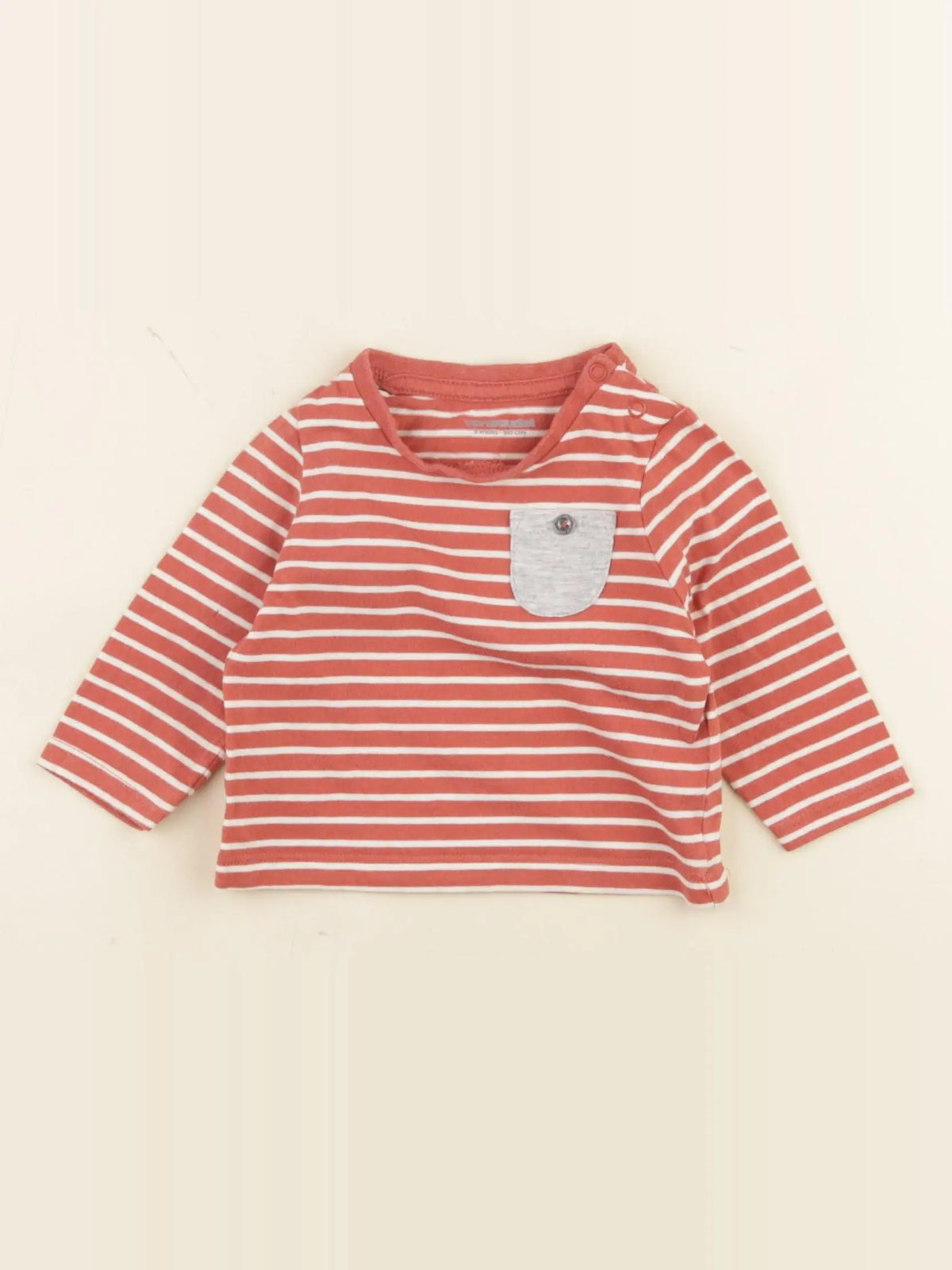 Vertbaudet - tee-shirt marron - 3 mois