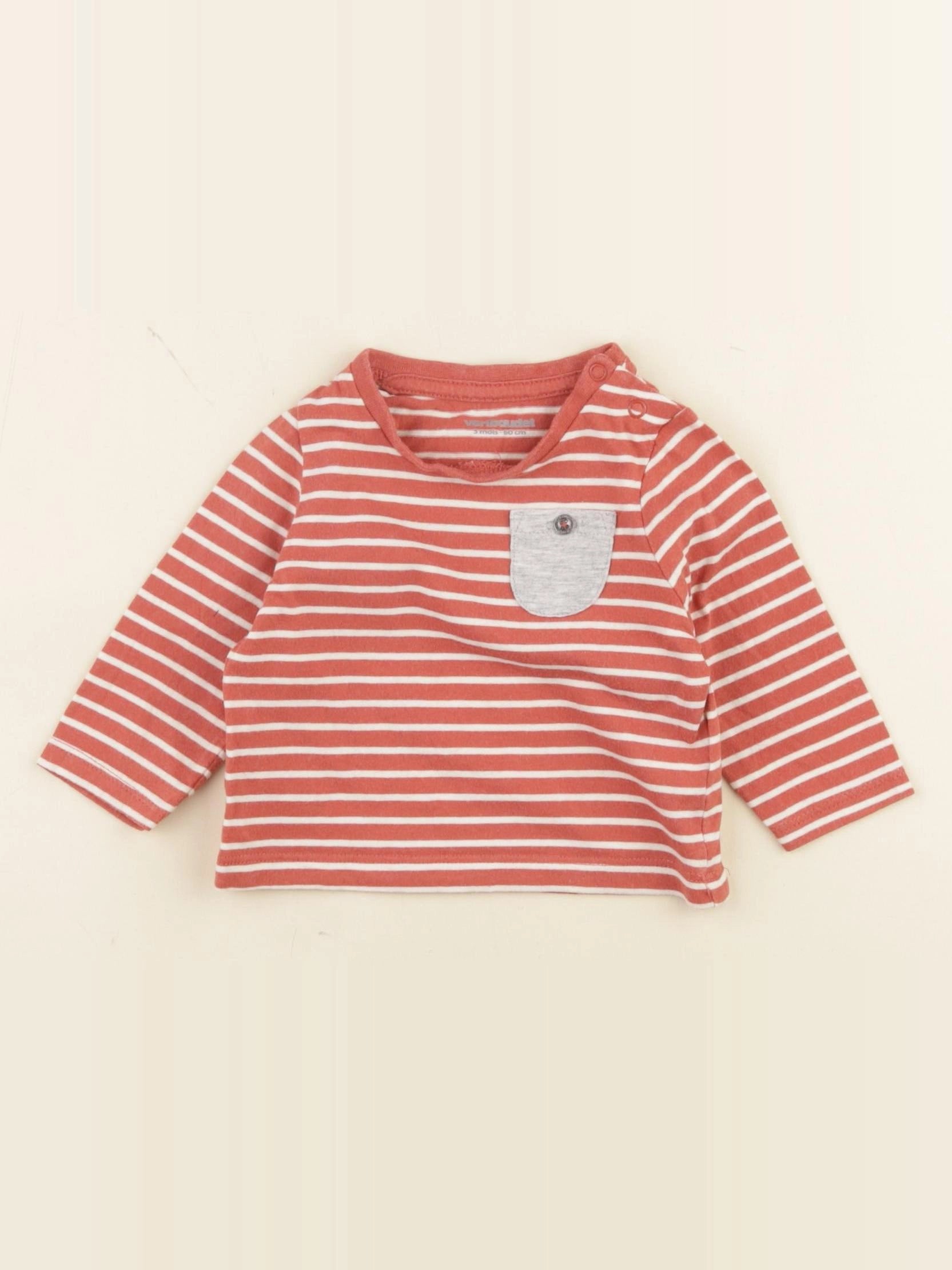 Vertbaudet - tee-shirt marron - 3 mois