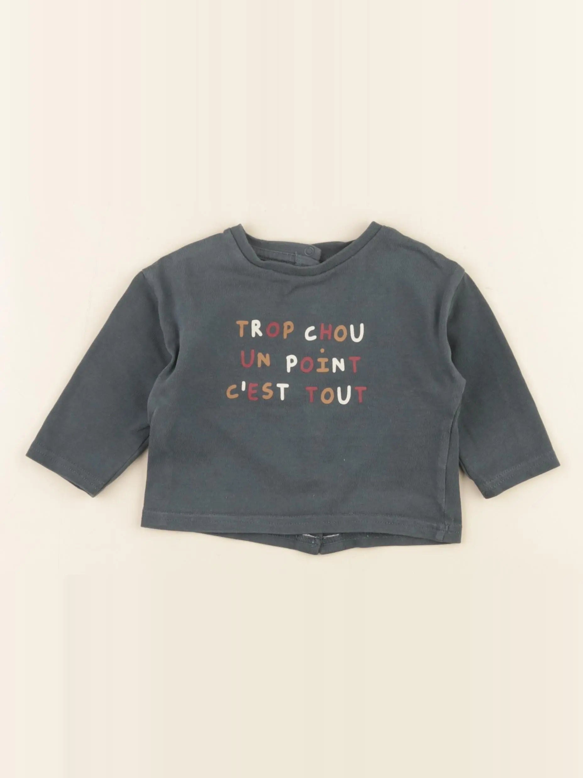 Vertbaudet - tee-shirt gris - 6 mois