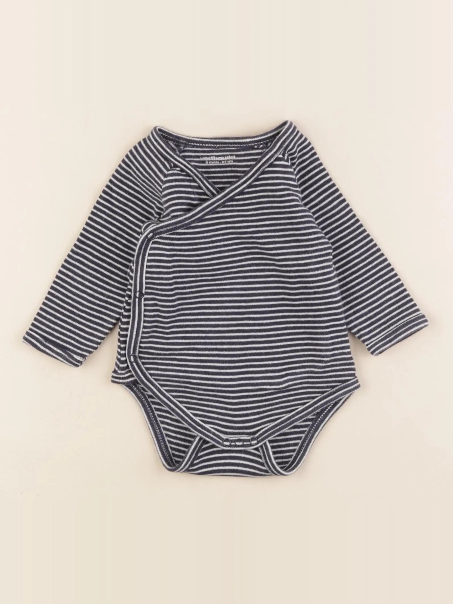Vertbaudet - body bleu - 6 mois