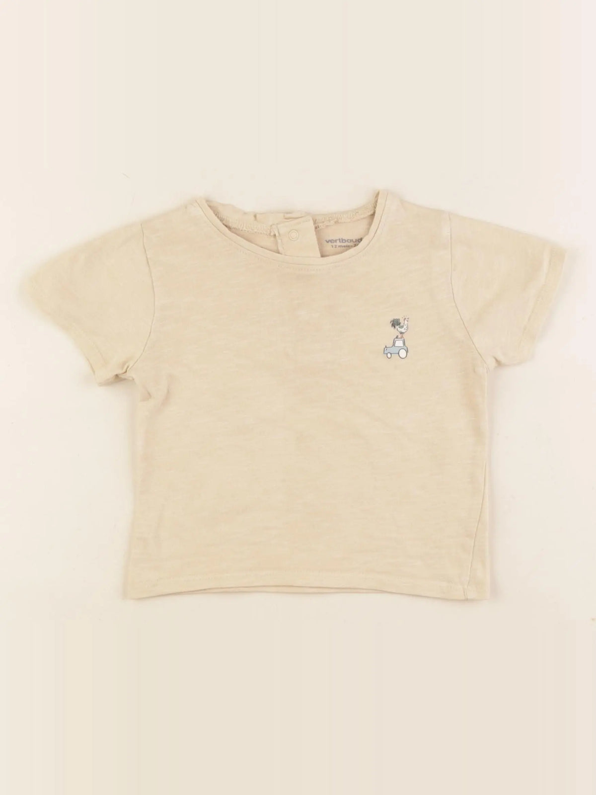 Vertbaudet - tee-shirt jaune - 12 mois