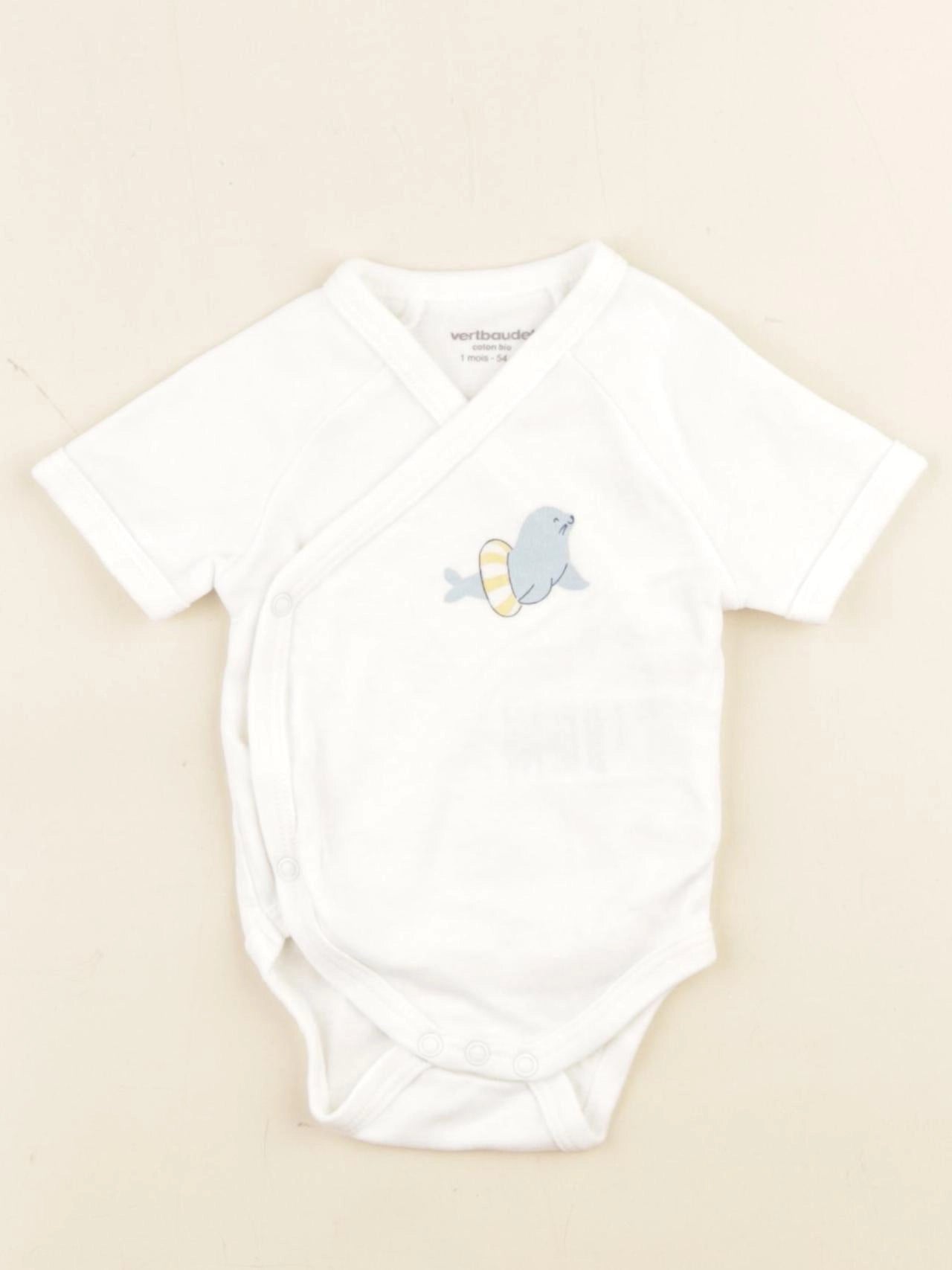 Vertbaudet - body blanc - 1 mois