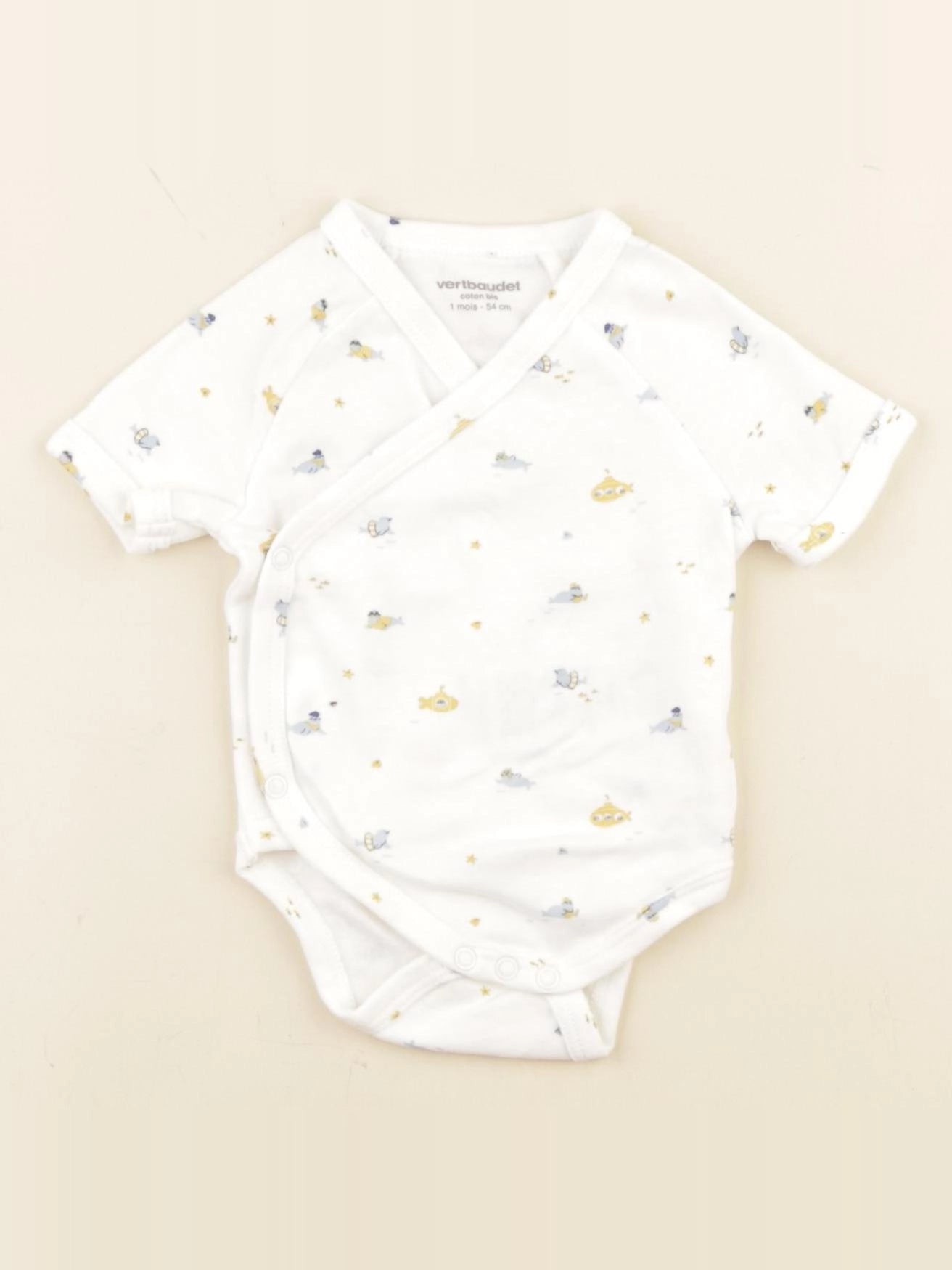 Vertbaudet - body blanc - 1 mois