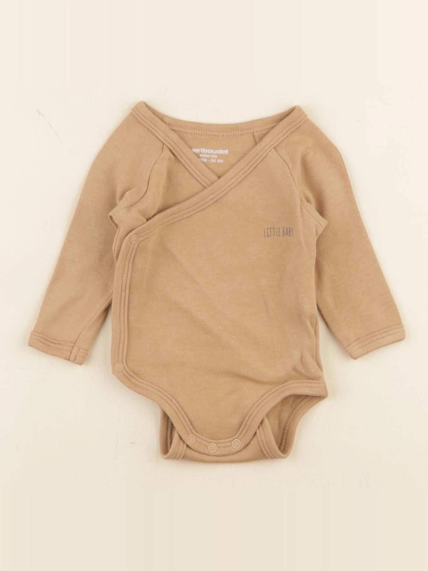 Vertbaudet - body marron - 1 mois