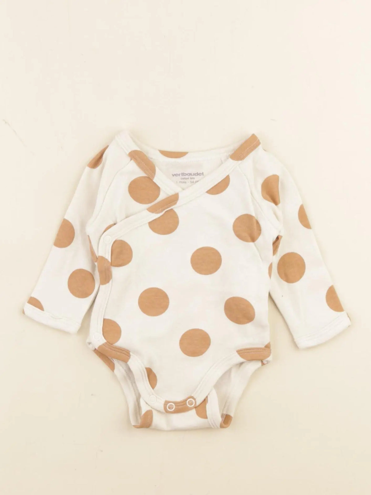 Vertbaudet - body marron - 1 mois