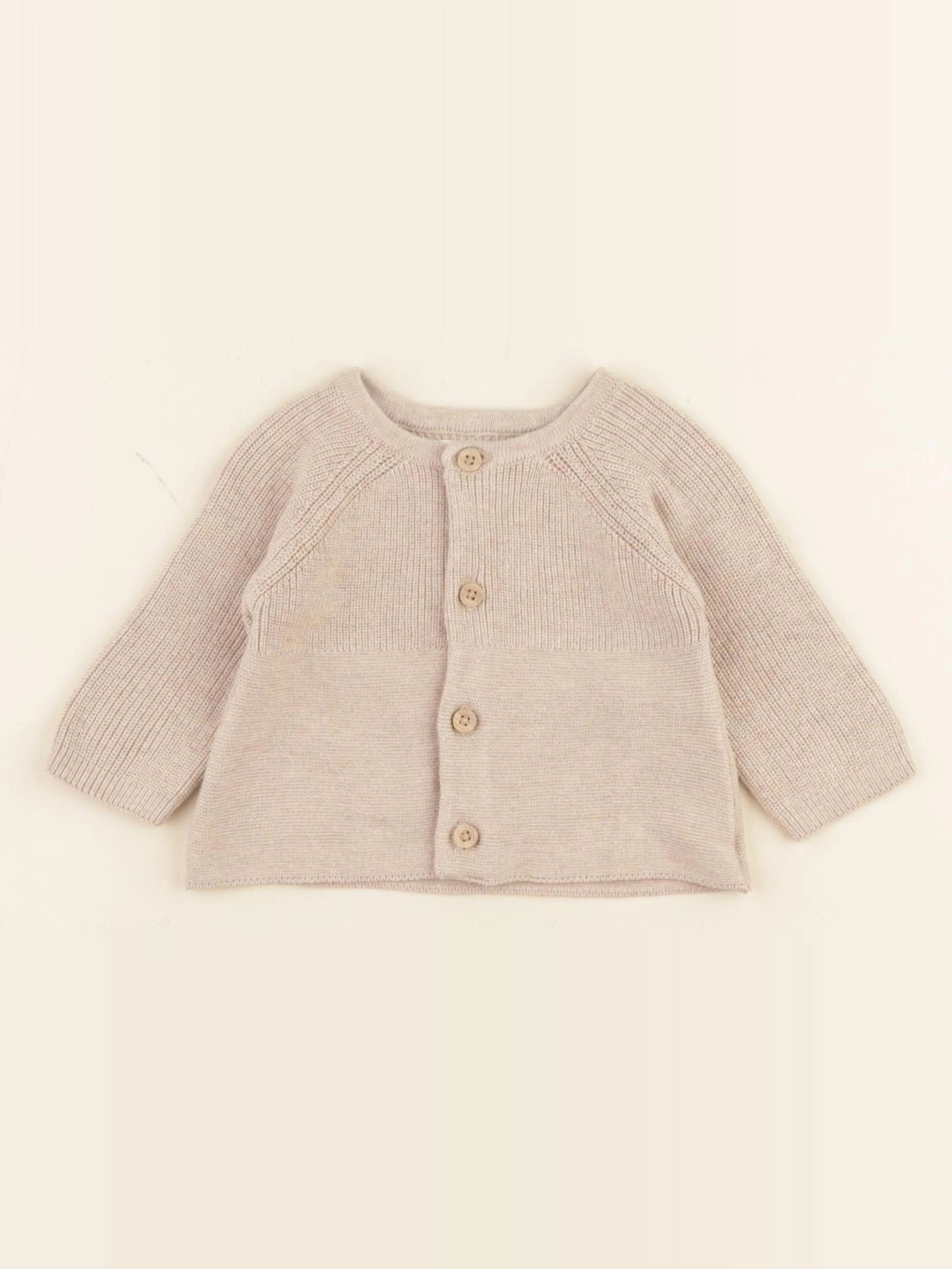 Vertbaudet - gilet marron - 1 mois