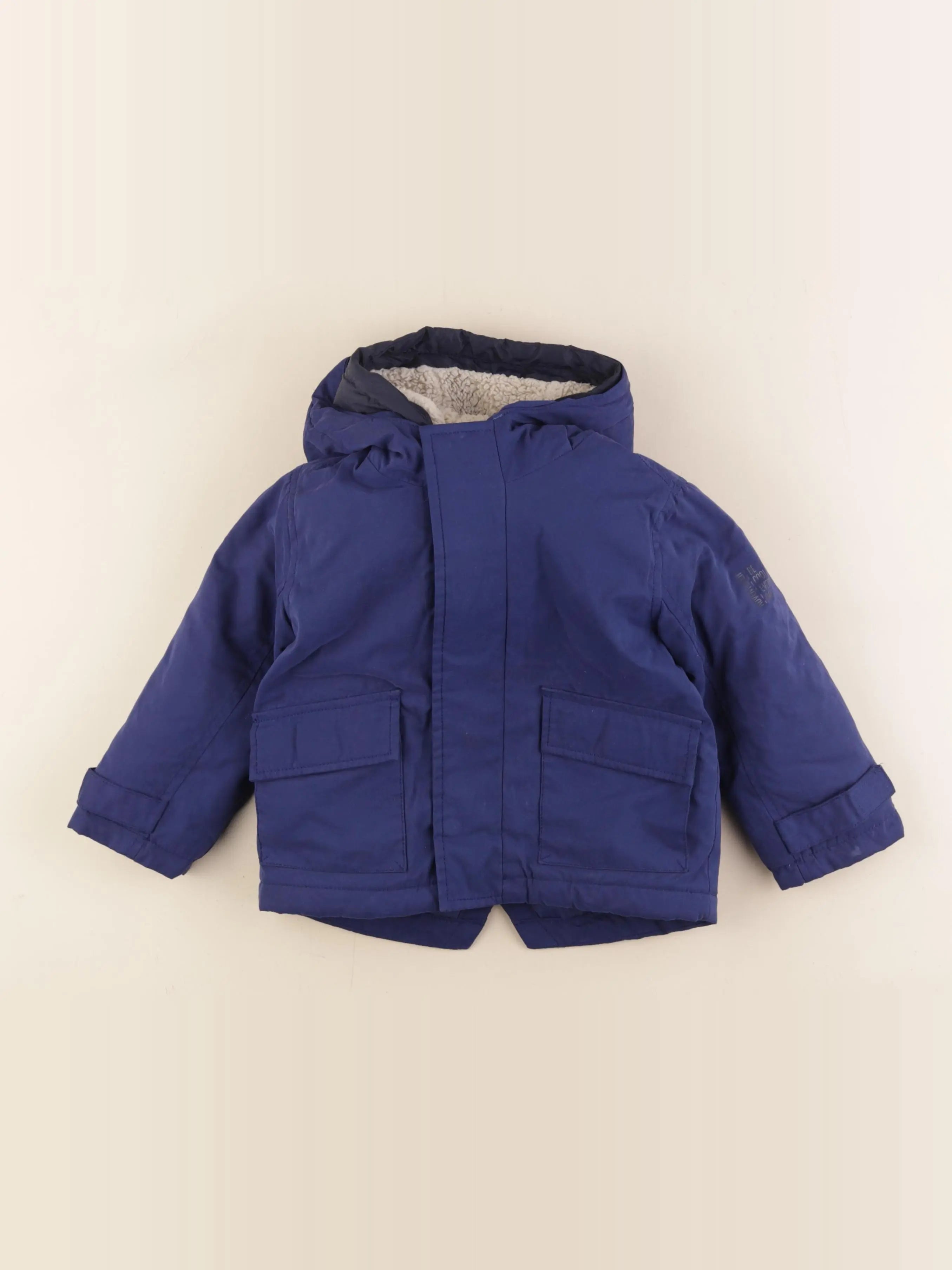 Vertbaudet - parka bleu - 2 ans