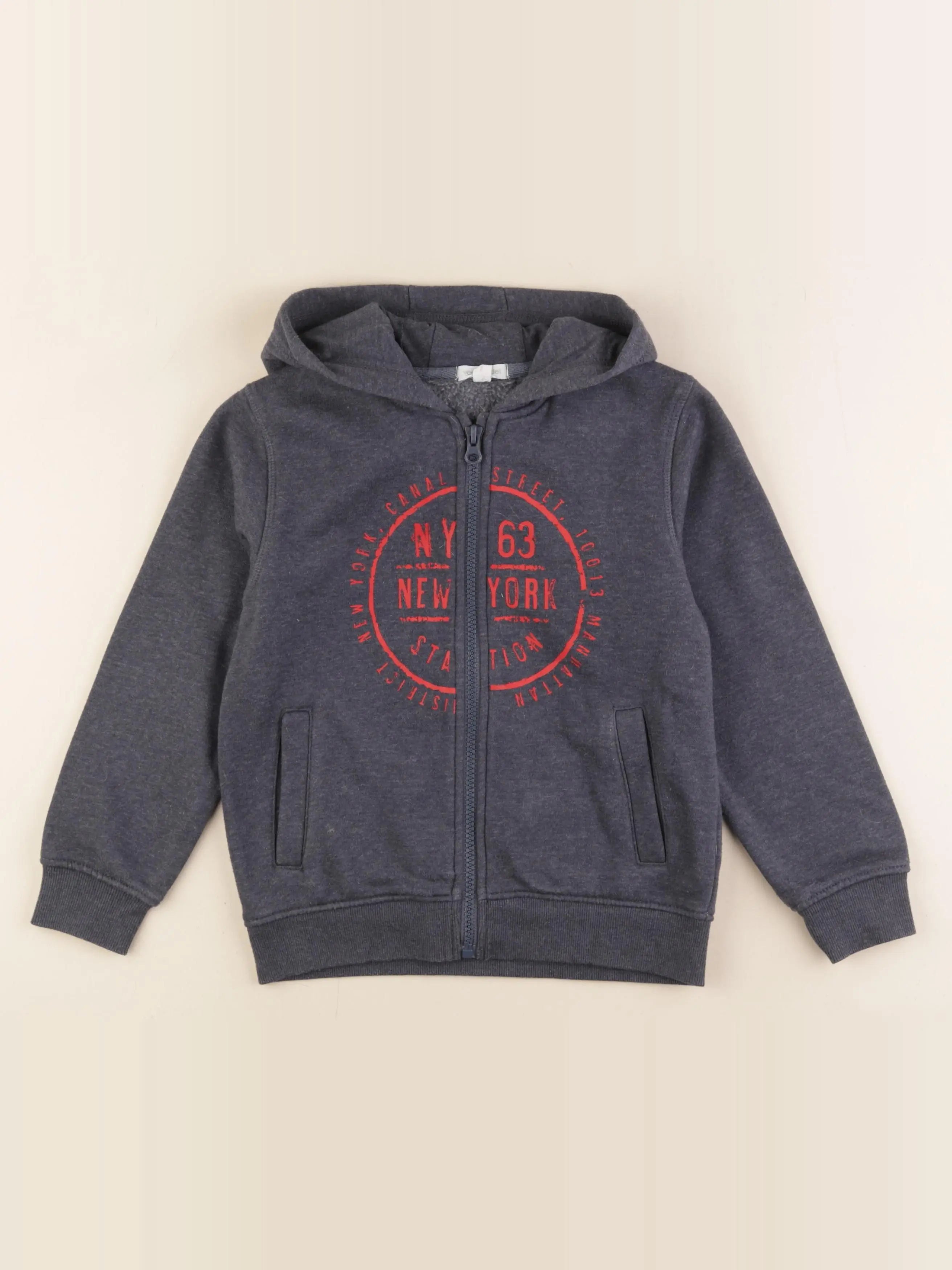Vertbaudet - sweat gris - 8 ans