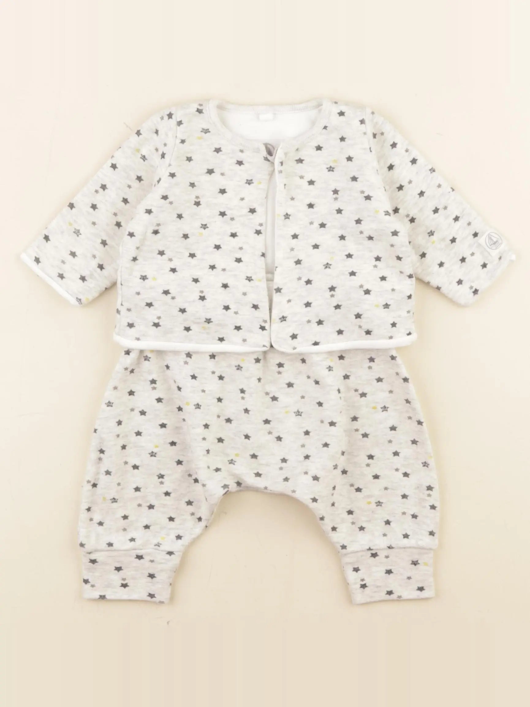 Petit Bateau - ensemble gris - 3 mois
