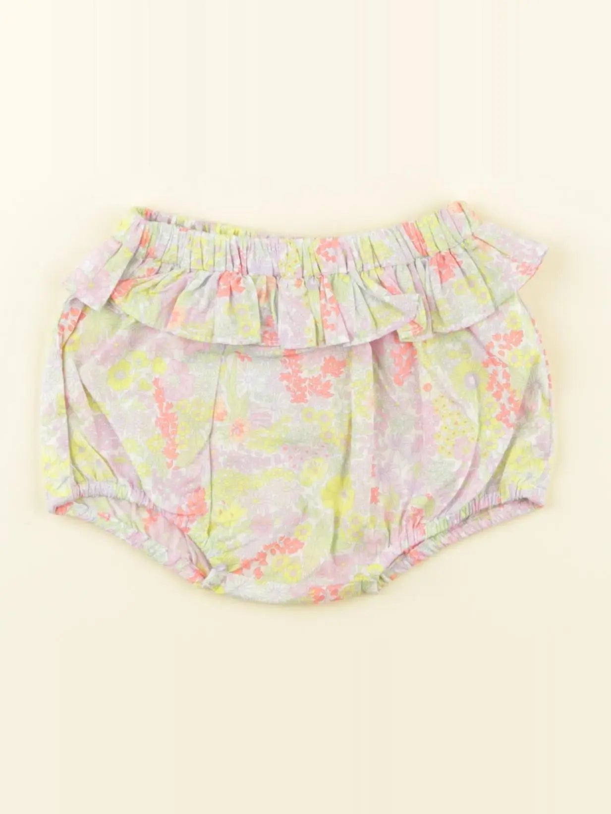 Jacadi - bloomer volants au dos, liberty multicolore - 3 mois