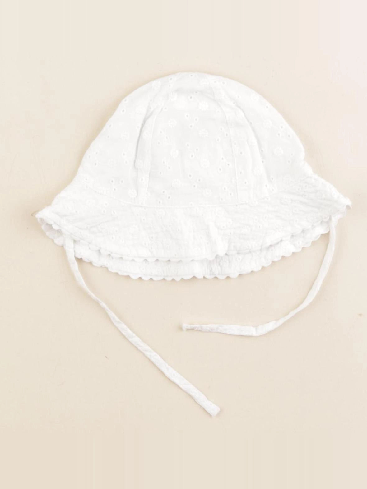 Vertbaudet - chapeau blanc - 3/6 mois