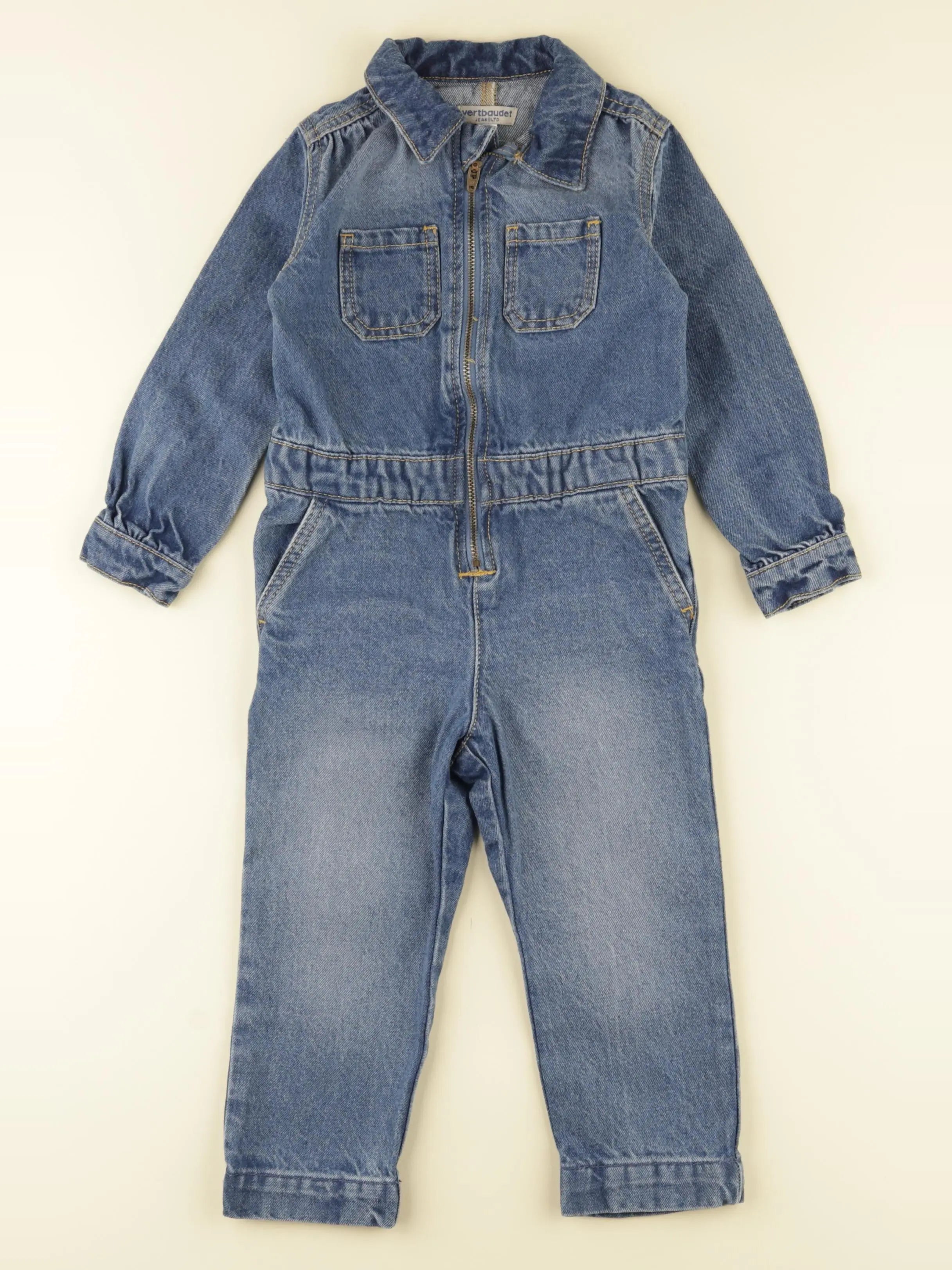 Vertbaudet - combinaison bleu - 3 ans