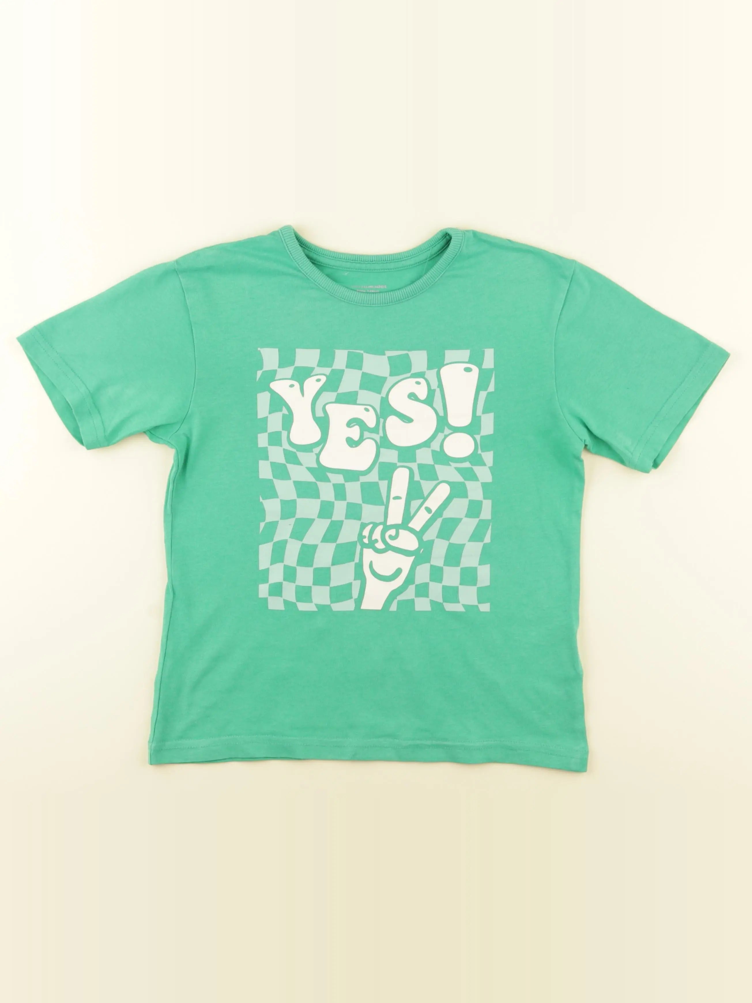 Vertbaudet - tee-shirt vert - 8 ans