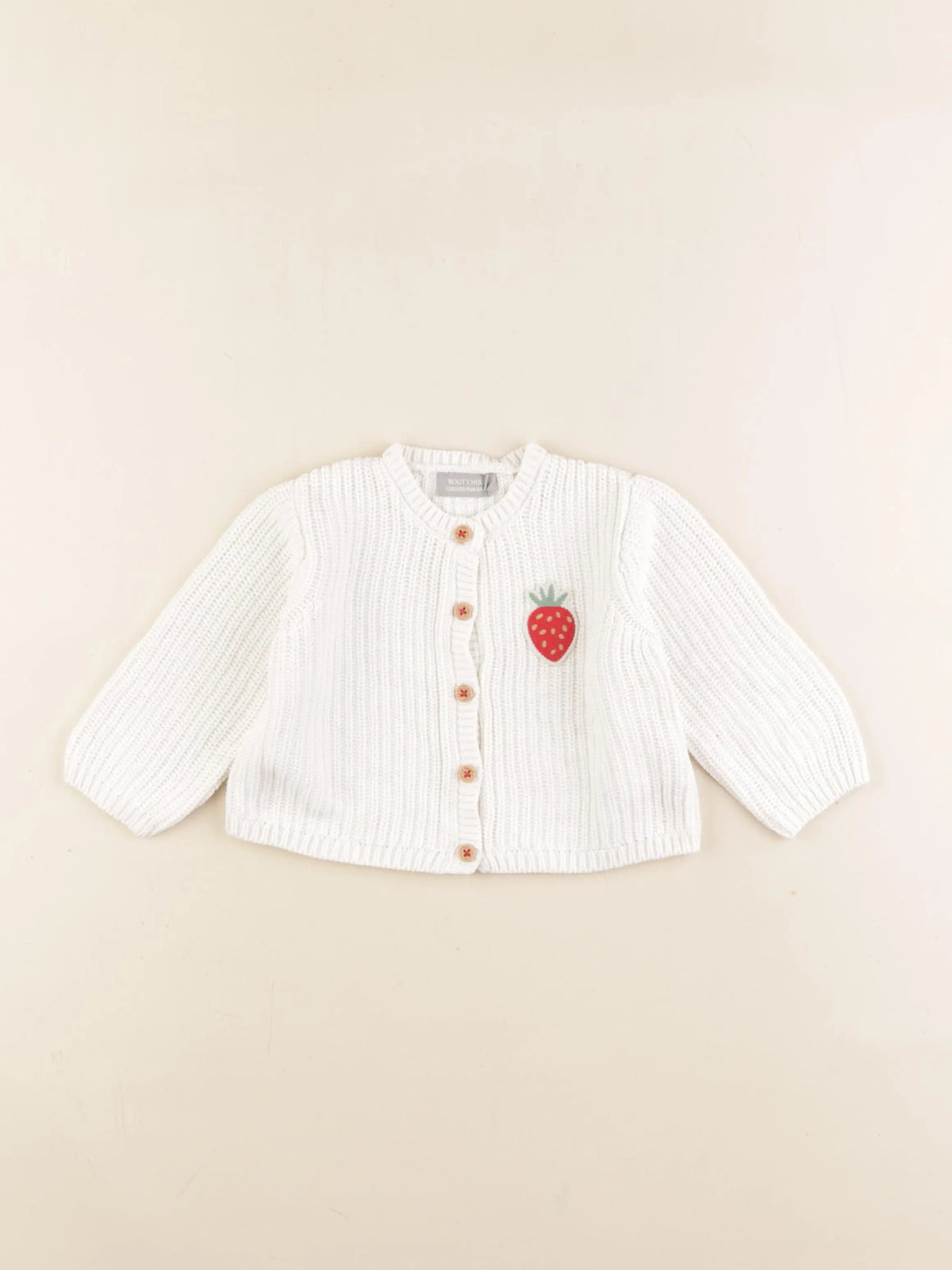 Boutchou - gilet blanc - 9 mois
