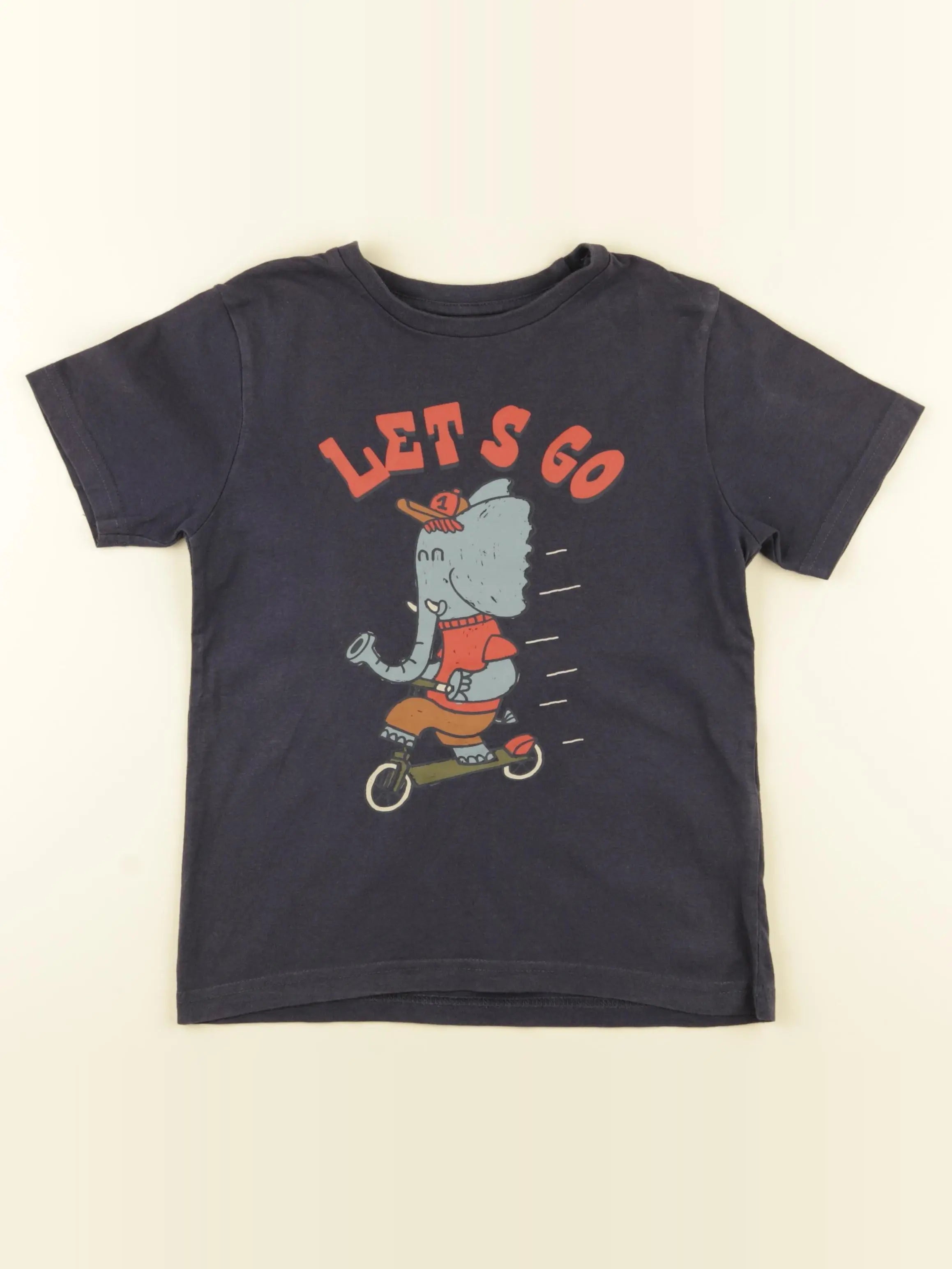 Vertbaudet - tee-shirt bleu - 8 ans