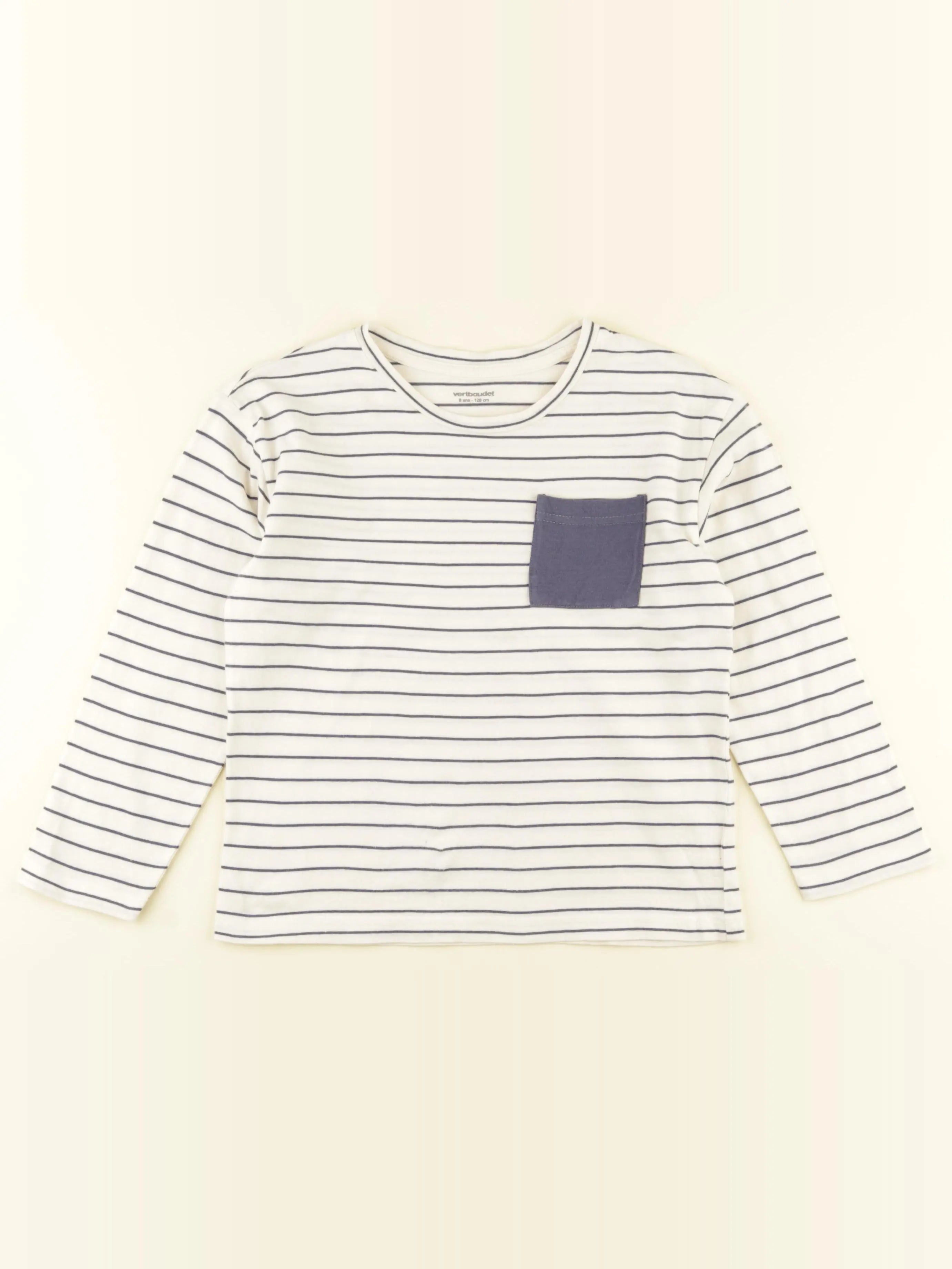 Vertbaudet - tee-shirt bleu - 8 ans