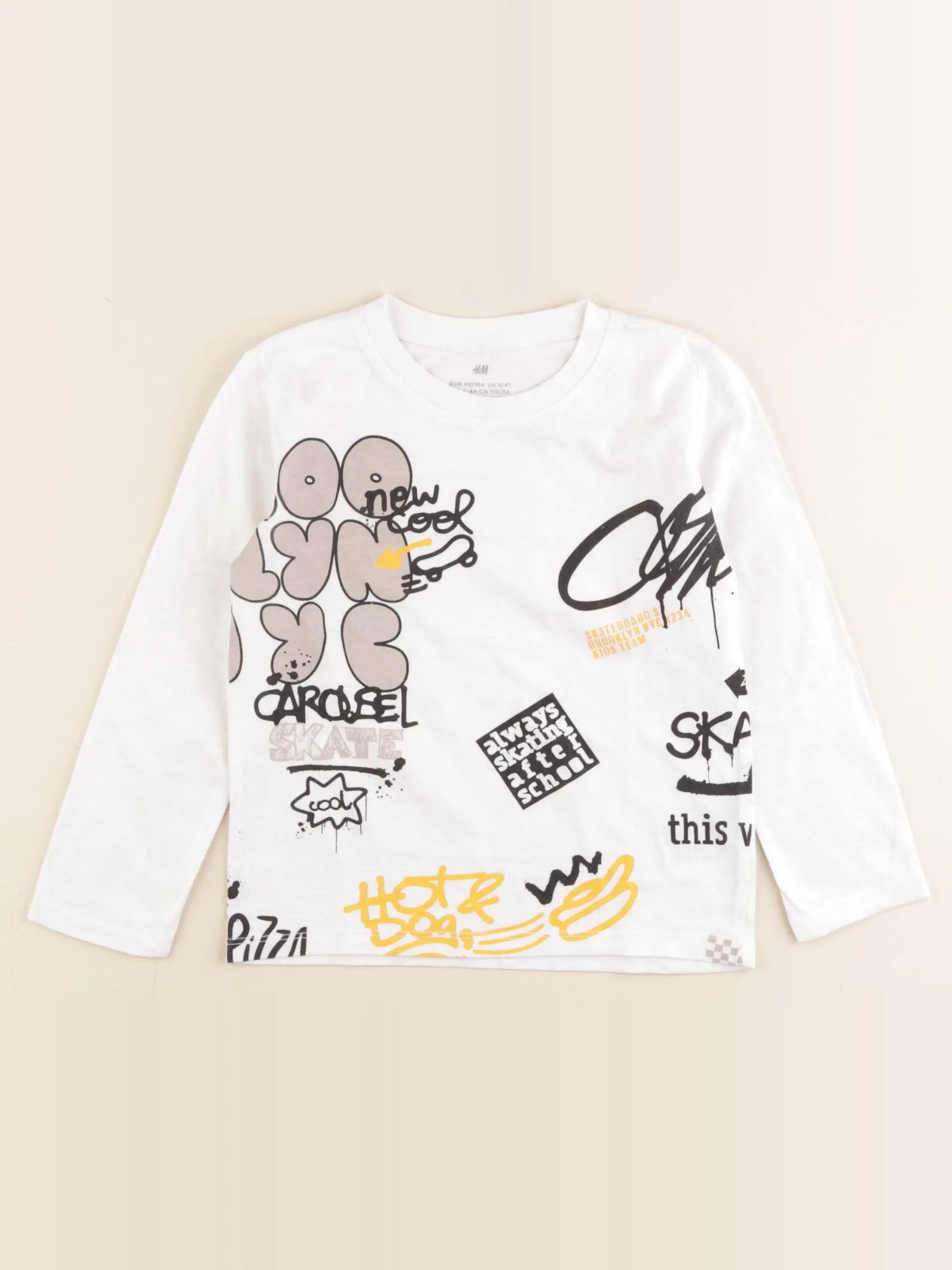 H&M - tee-shirt blanc - 2/4 ans