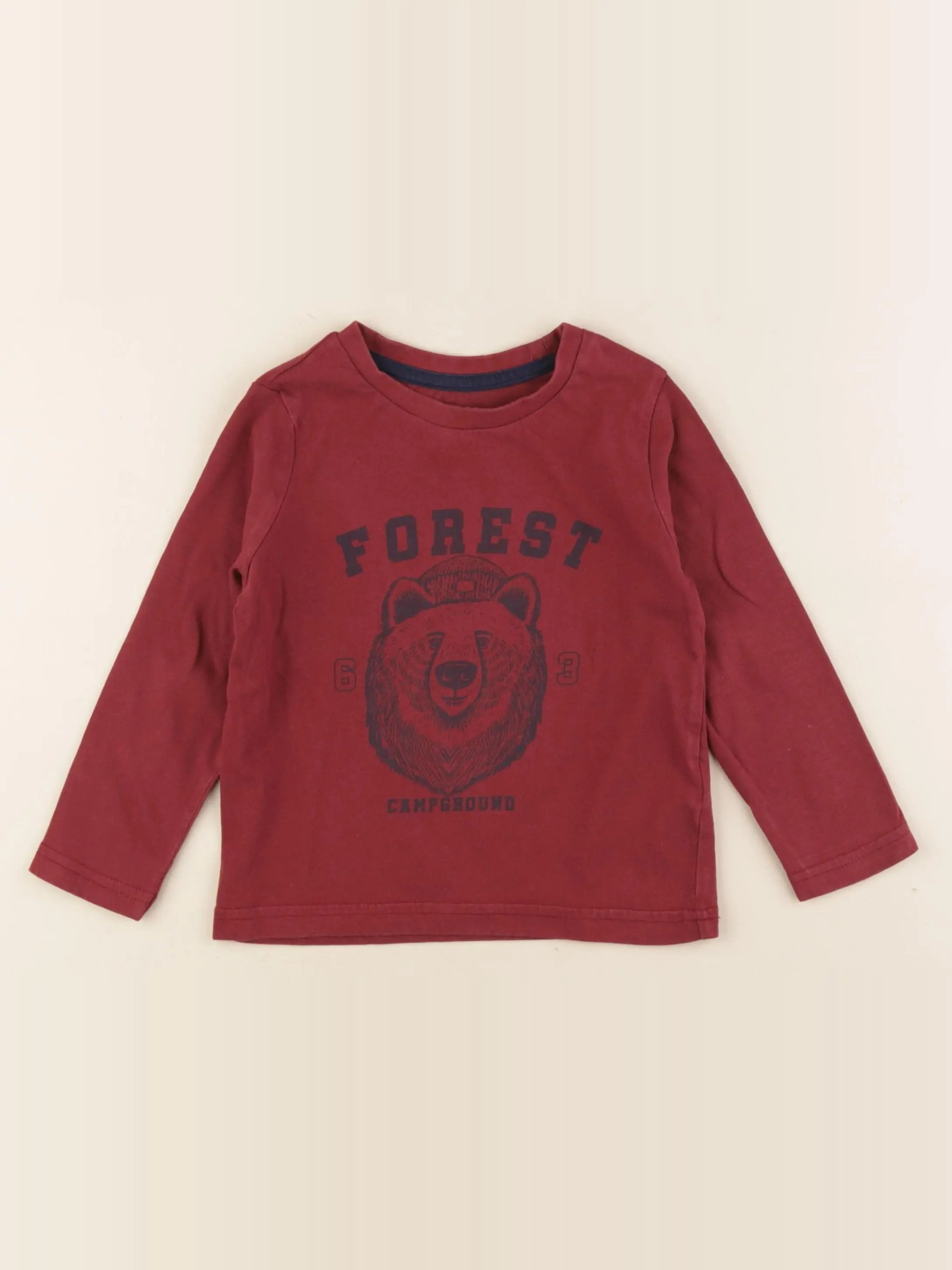 Vertbaudet - tee-shirt rouge - 3 ans
