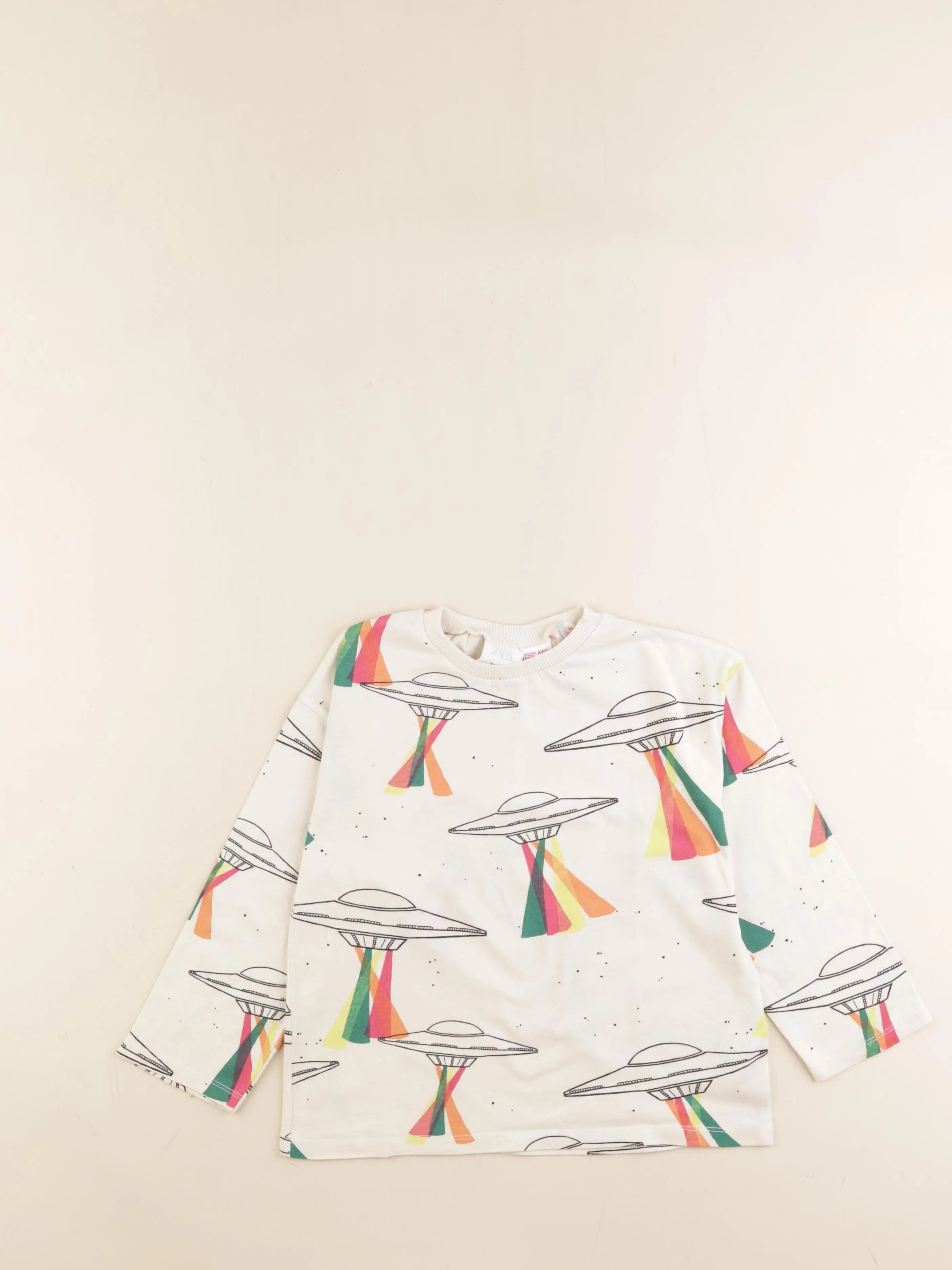 Zara - tee-shirt beige - 3/4 ans