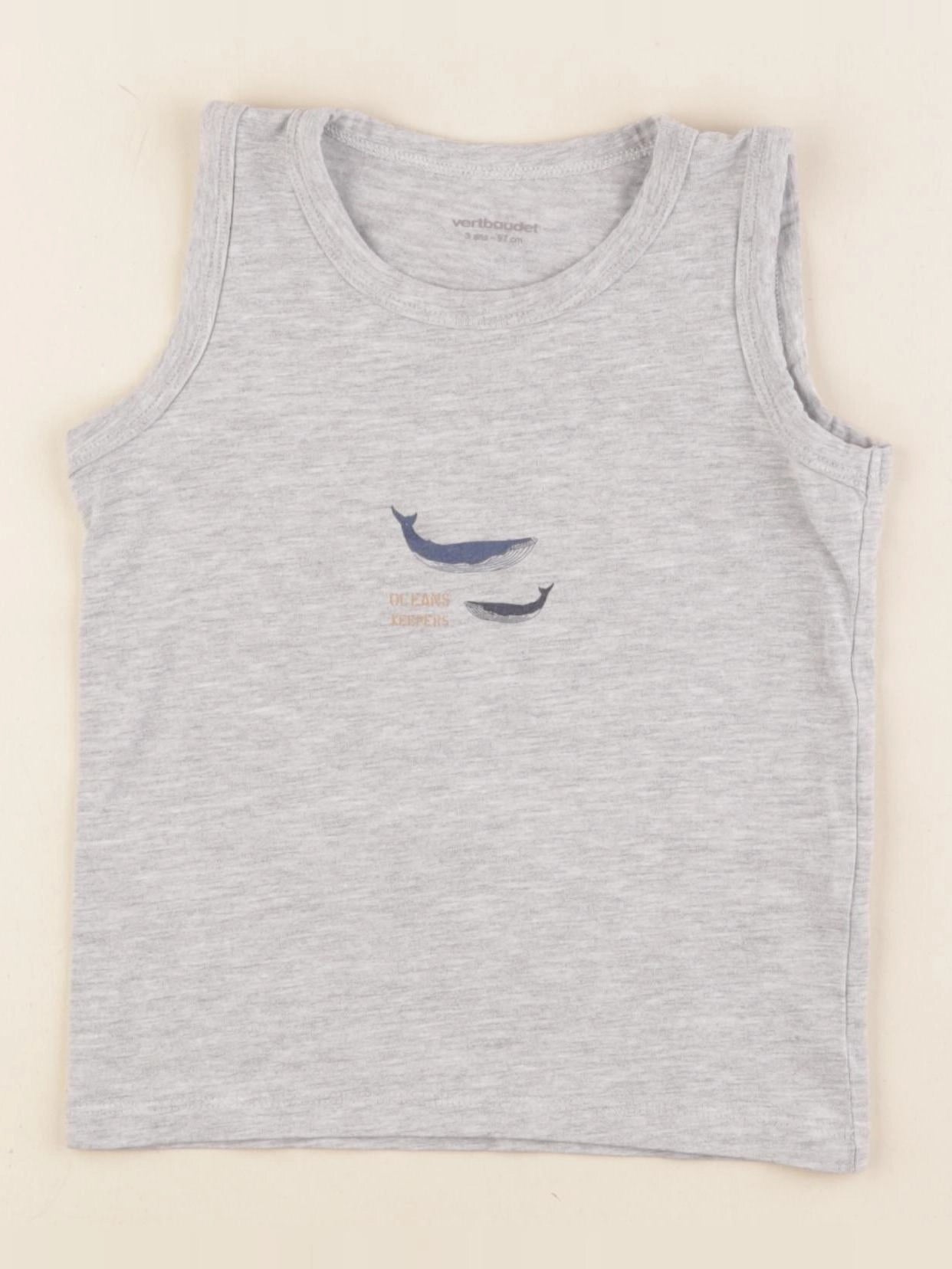 Vertbaudet - maillot de corps gris - 3 ans