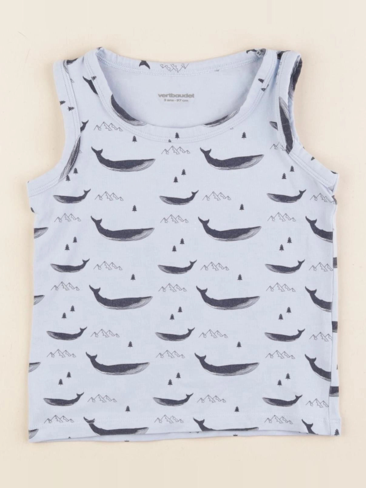 Vertbaudet - maillot de corps bleu - 3 ans