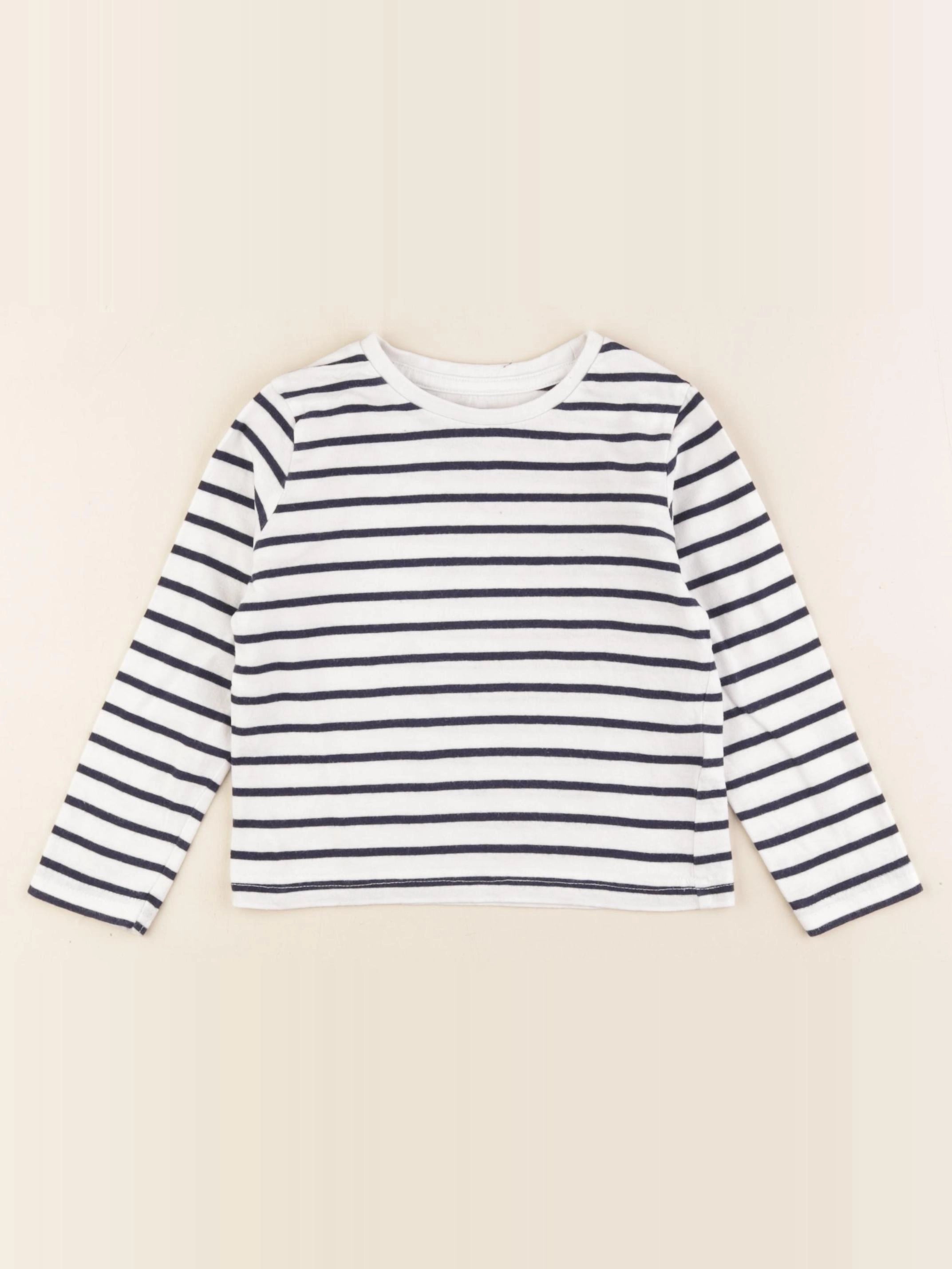 Vertbaudet - tee-shirt blanc, bleu - 3 ans