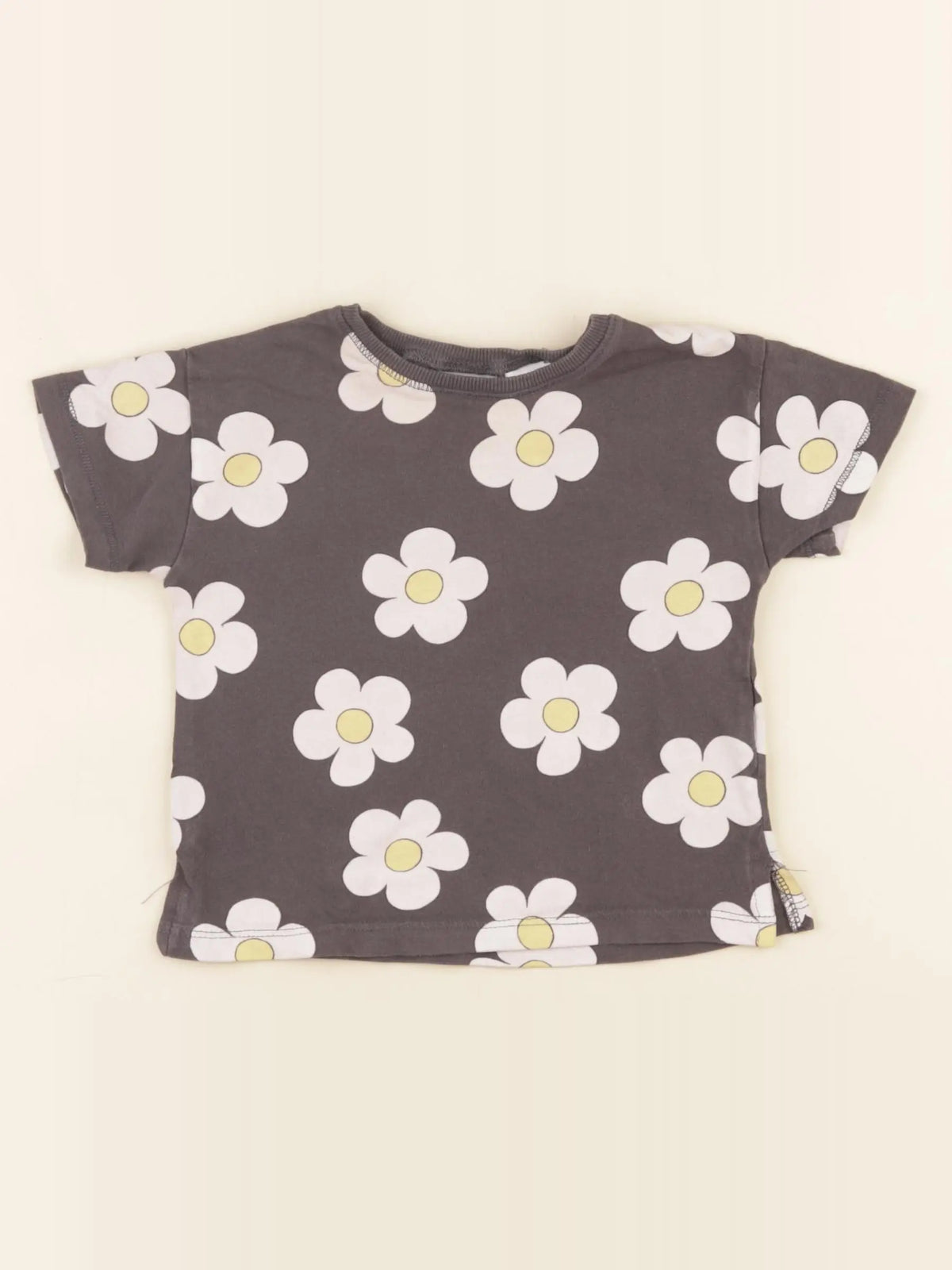 Zara - tee-shirt gris - 6/9 mois