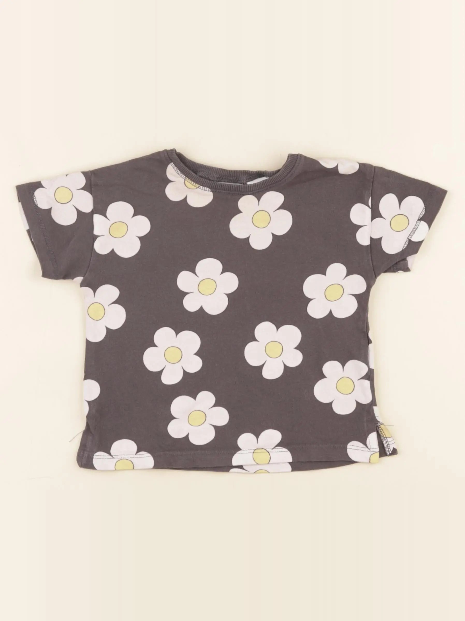 Zara - tee-shirt gris - 6/9 mois