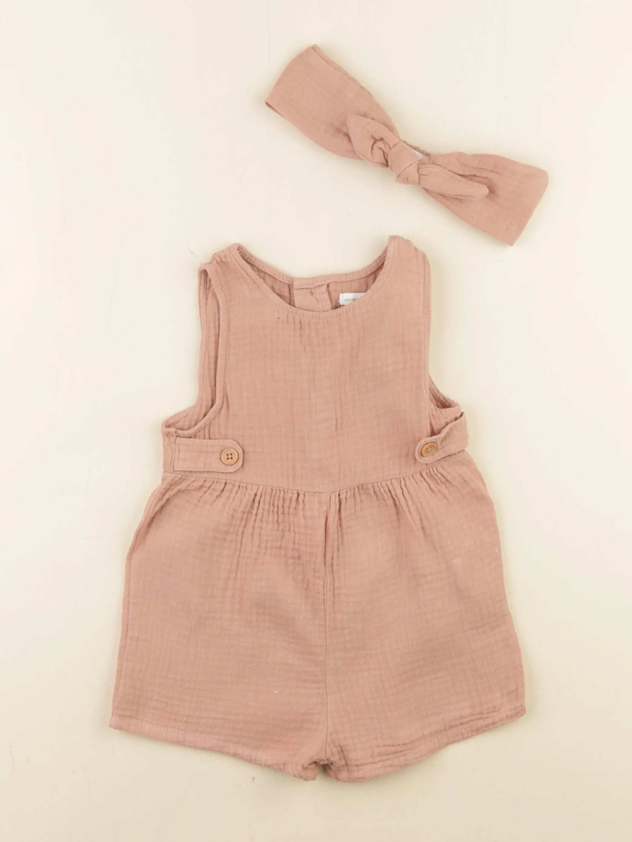 Vertbaudet - combinaison rose - 24 mois