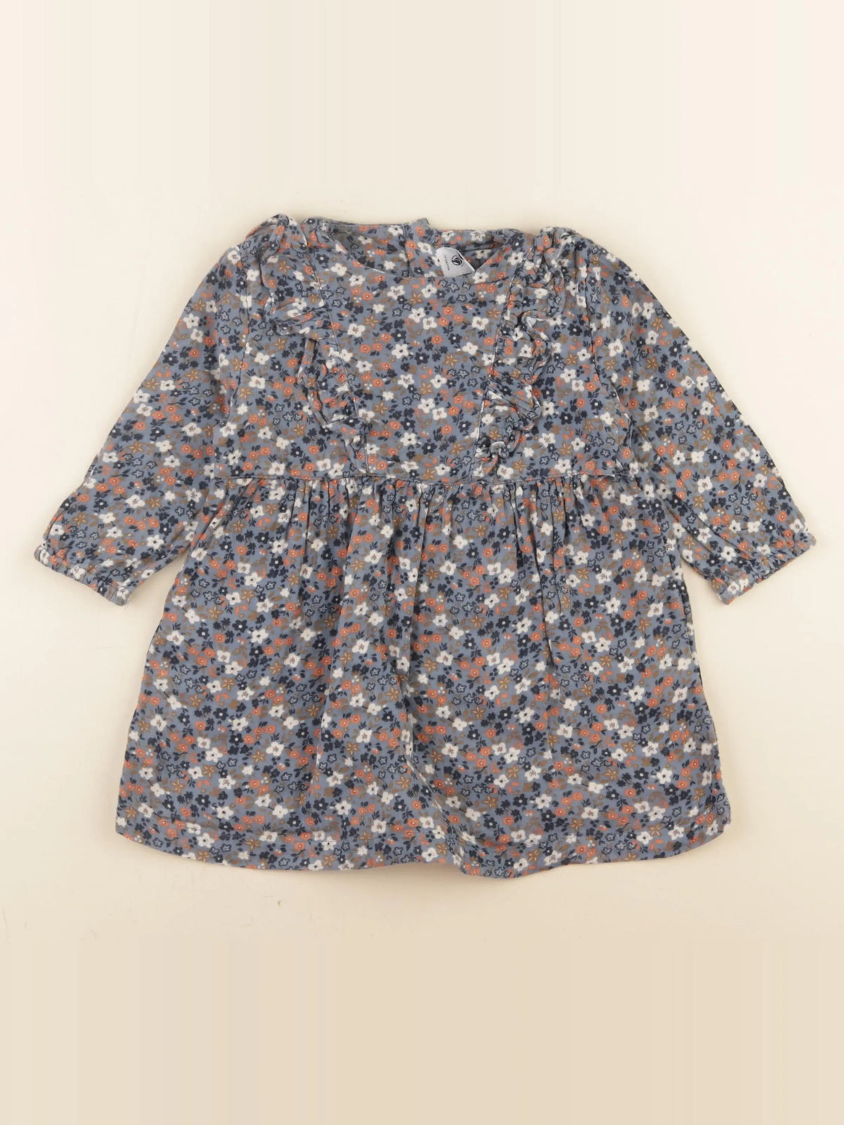 Petit Bateau - robe bleu - 18 mois