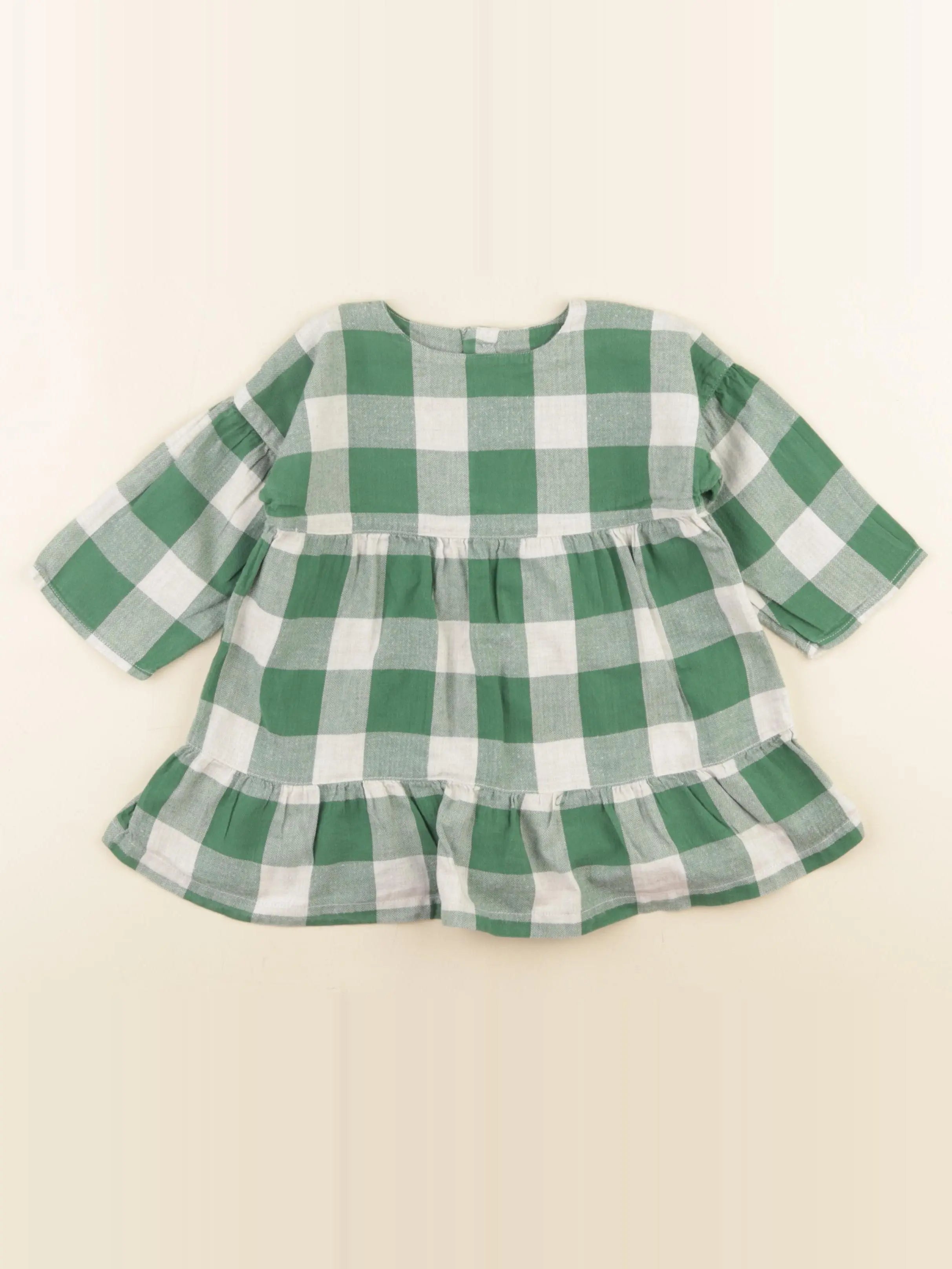 Petit Bateau - robe vert - 12 mois