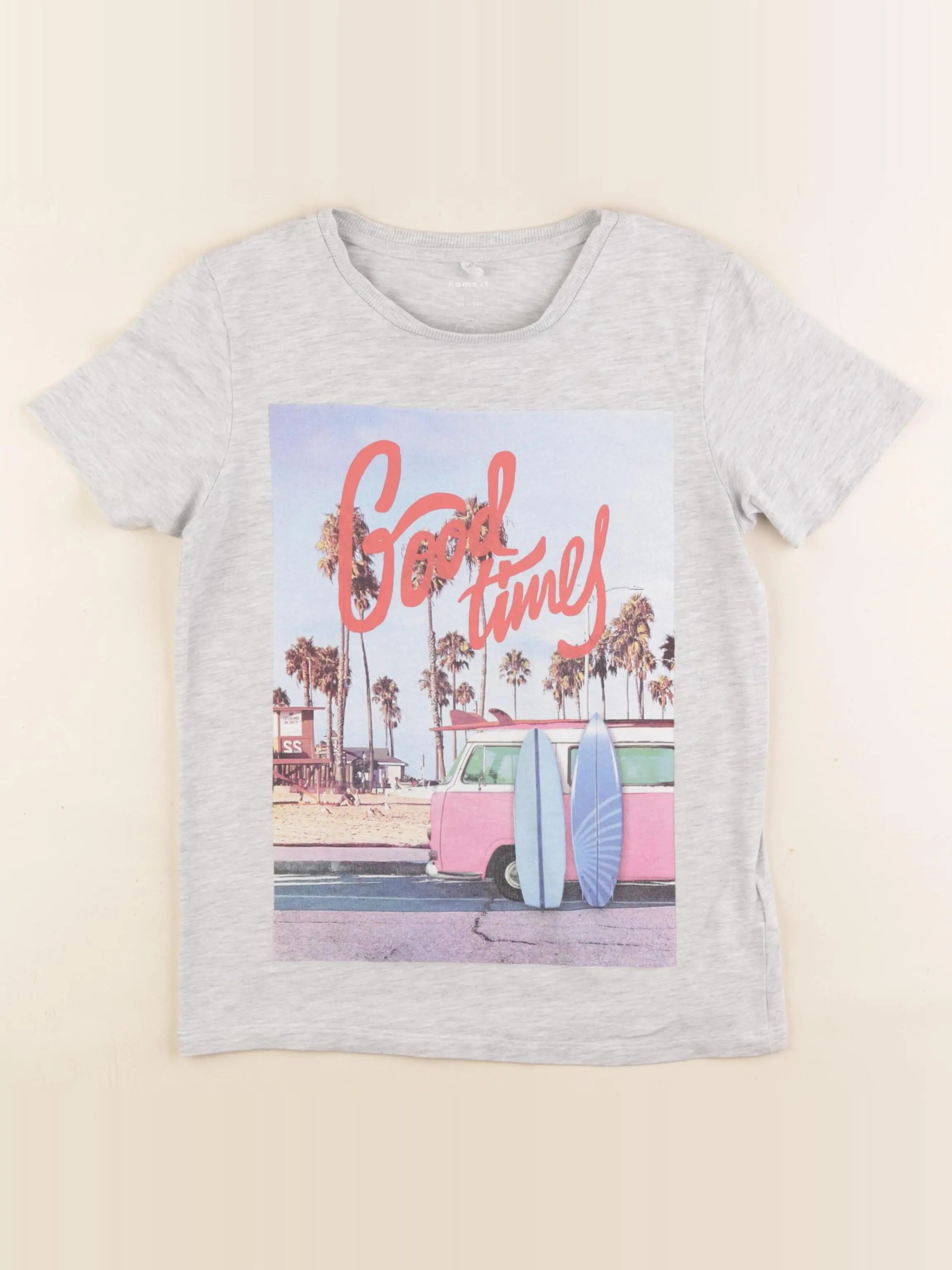 Name it - tee-shirt gris - 9/10 ans