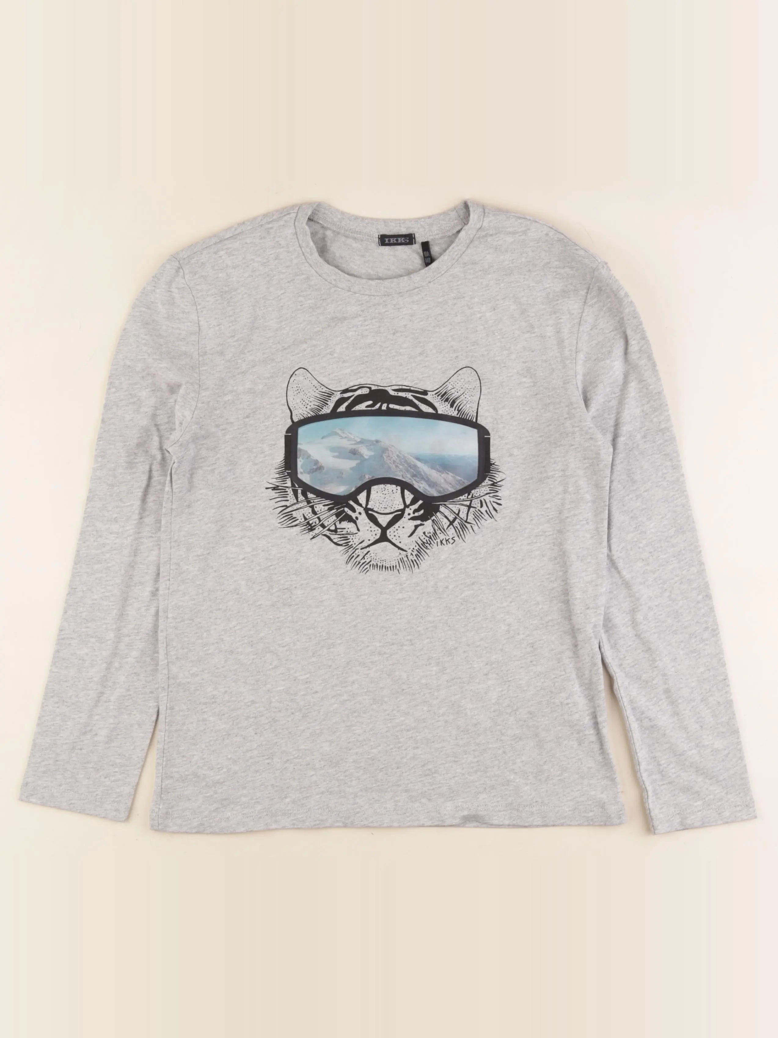 IKKS - tee-shirt gris - 10 ans