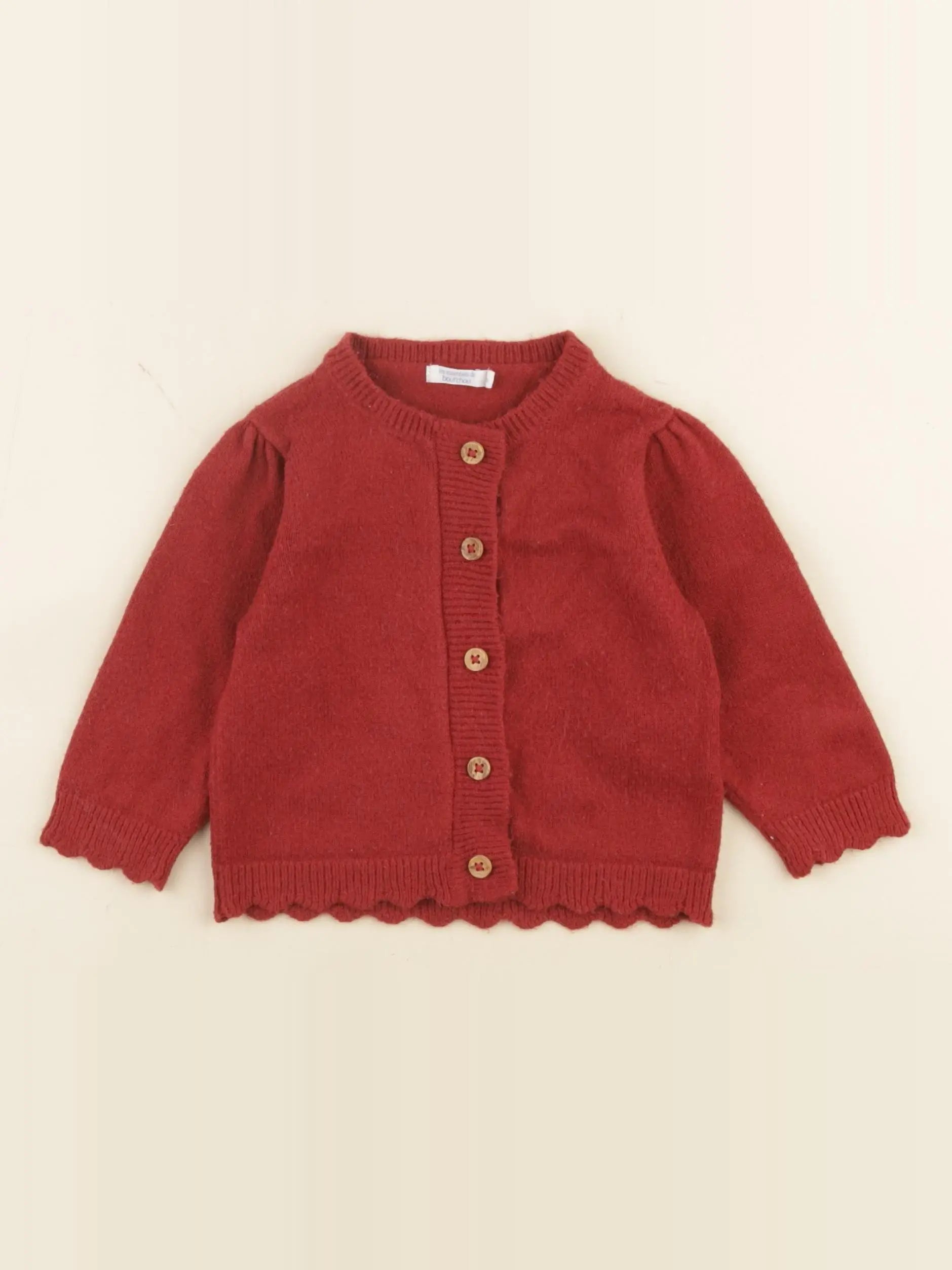 Boutchou - gilet rouge - 9 mois