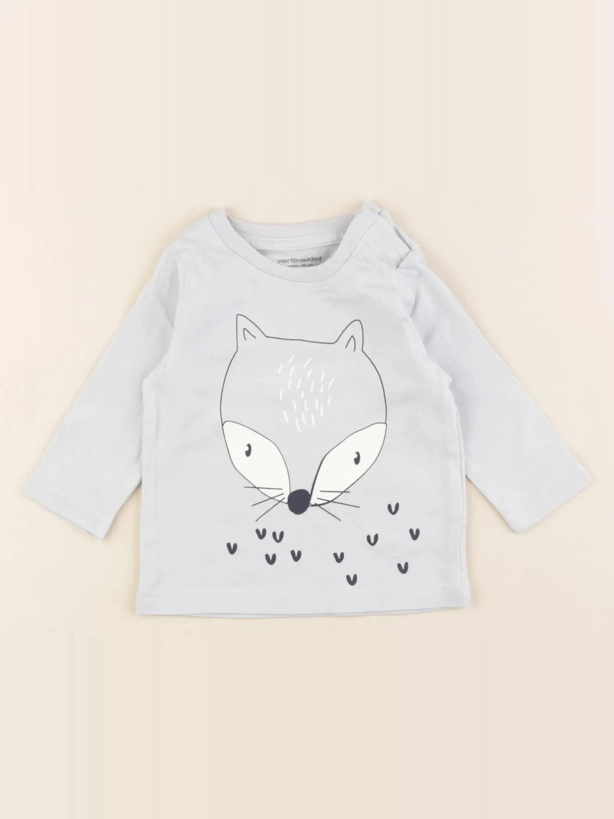 Vertbaudet - tee-shirt bleu - 3 mois