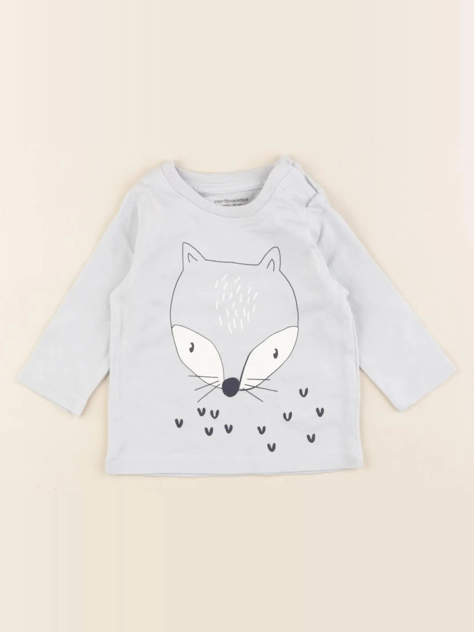 Vertbaudet - tee-shirt bleu - 3 mois