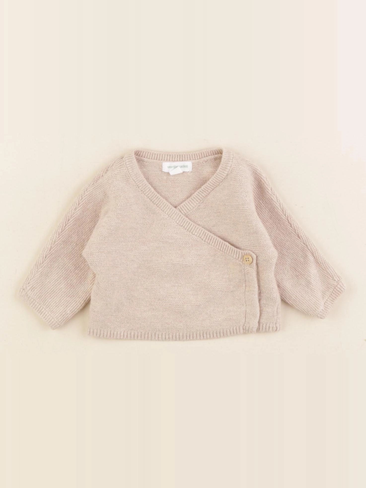 Vertbaudet - gilet marron - 0 mois