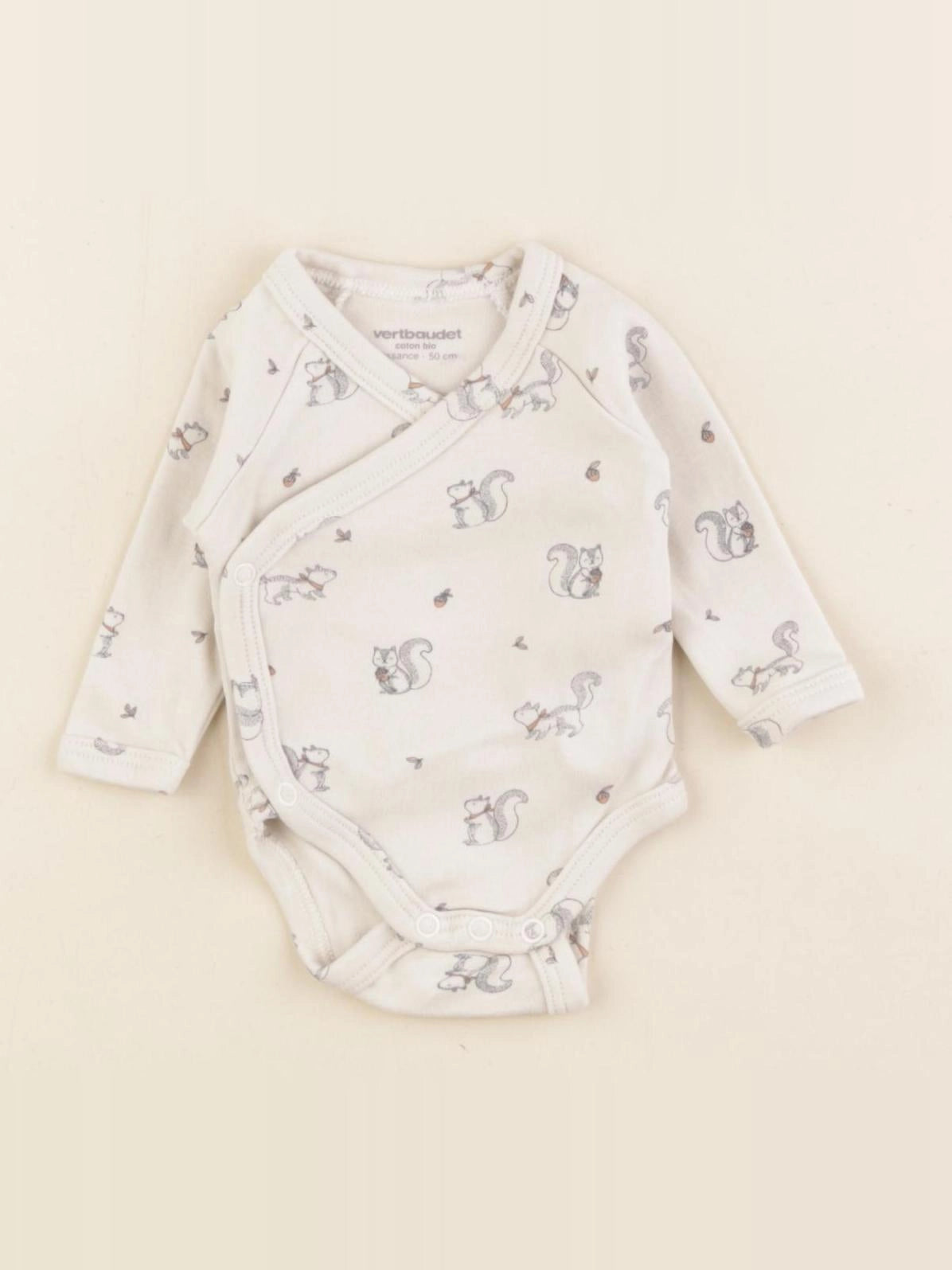 Vertbaudet - body beige - 0 mois