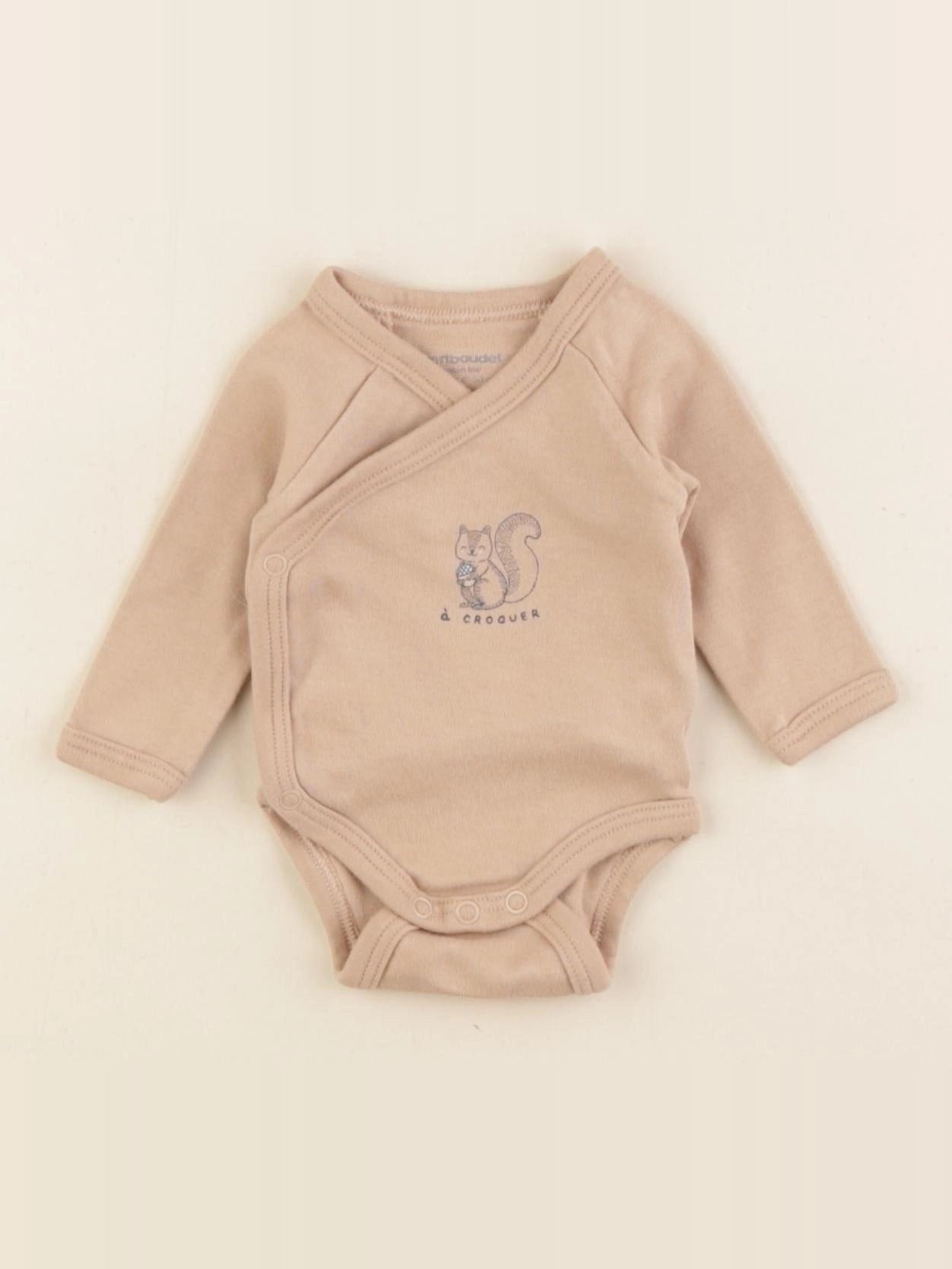 Vertbaudet - body marron - 0 mois