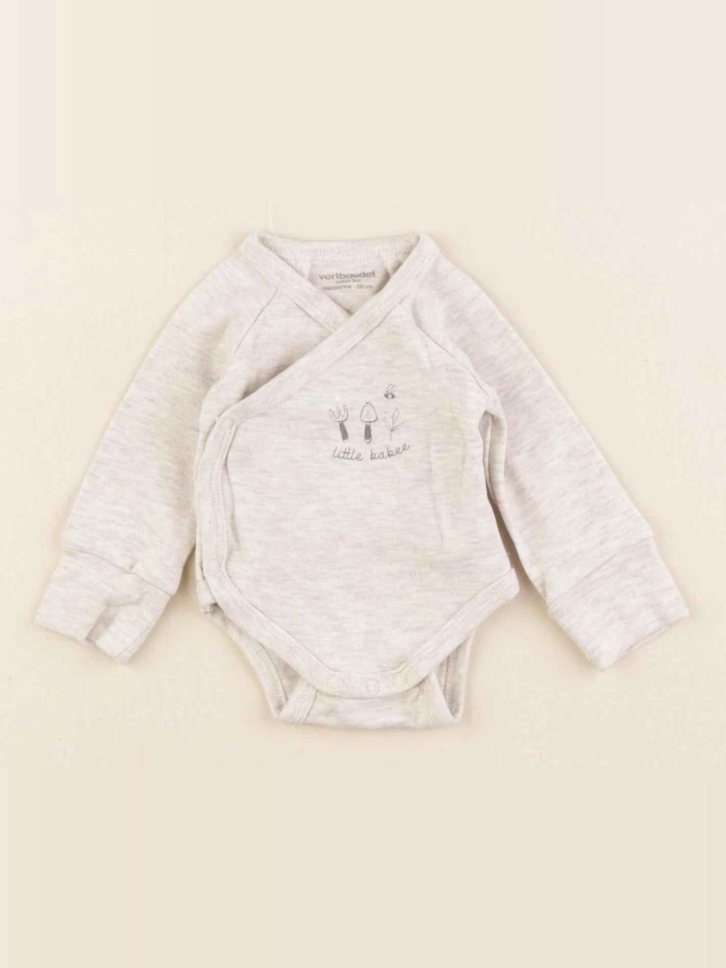 Vertbaudet - body beige - 0 mois